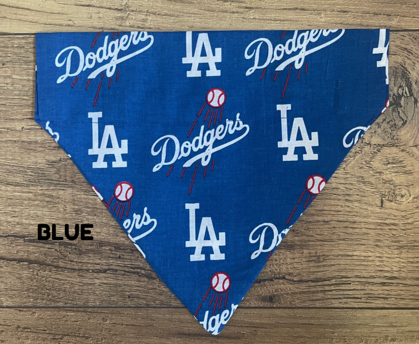LA DODGERS BASEBALL INSPIRED CAT AND DOG BANDANAS Easy Slide over Collar