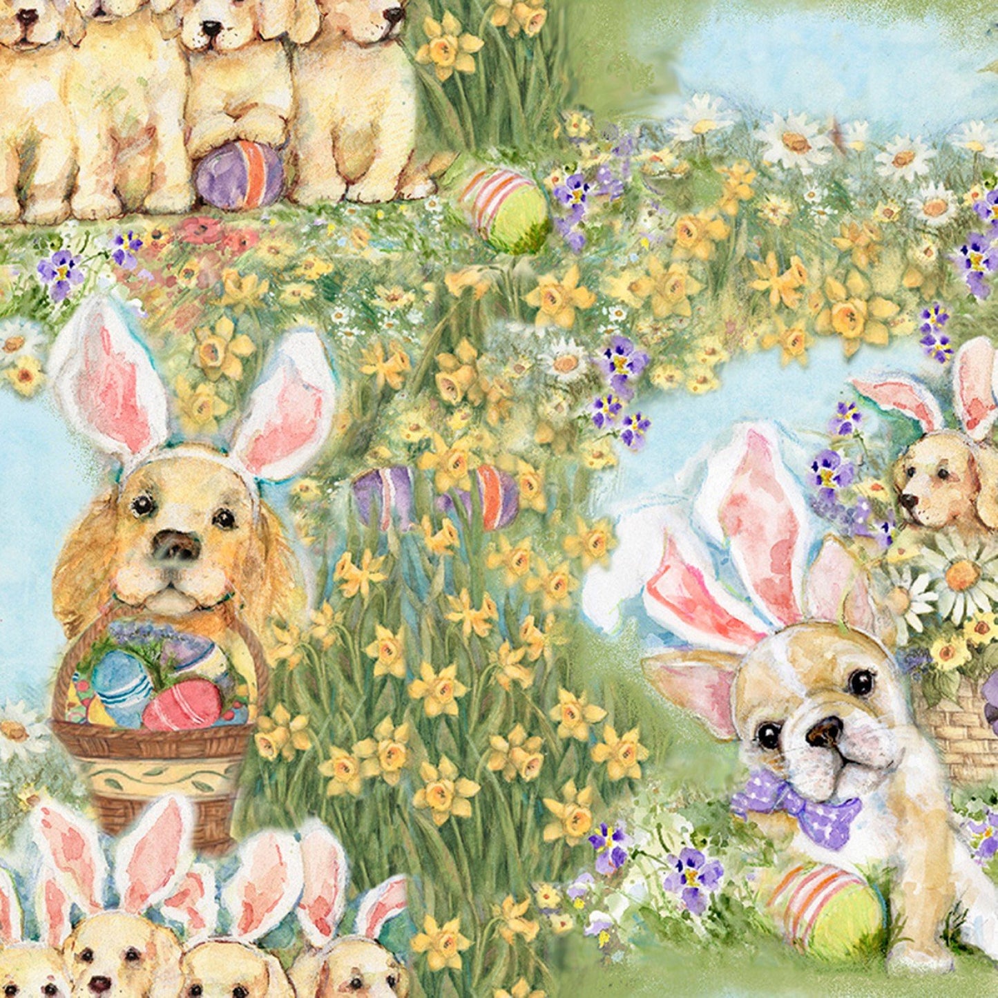 Baby Diaper Cover Easter Bunny Dogs Infant & Toddler Boho High Rise Bloomers