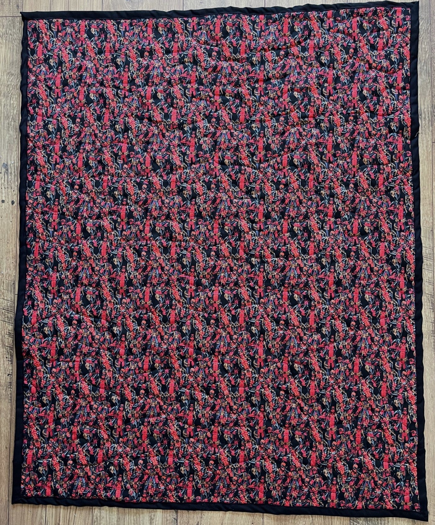 DEADPOOL MARVEL SUPERHERO INSPIRED QUILTED BLANKET