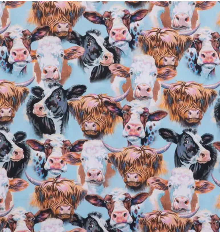 Infant & Toddler Girl's Boho HIGHLAND COW COUNTRY Style One Piece Romper Sunsuit