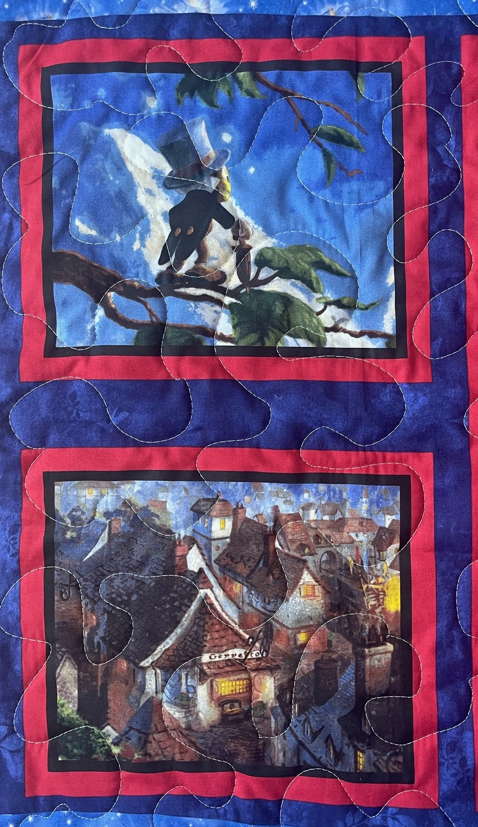 Pinocchio Jiminy Cricket, Fairy Inspired Quilted Blanket 36"X44"