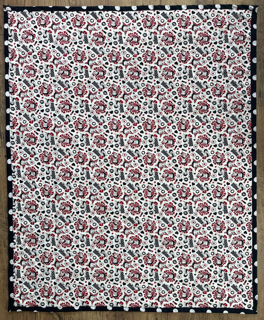 BETTY BOOP CARTOON INSPIRED QUILTED BLANKET