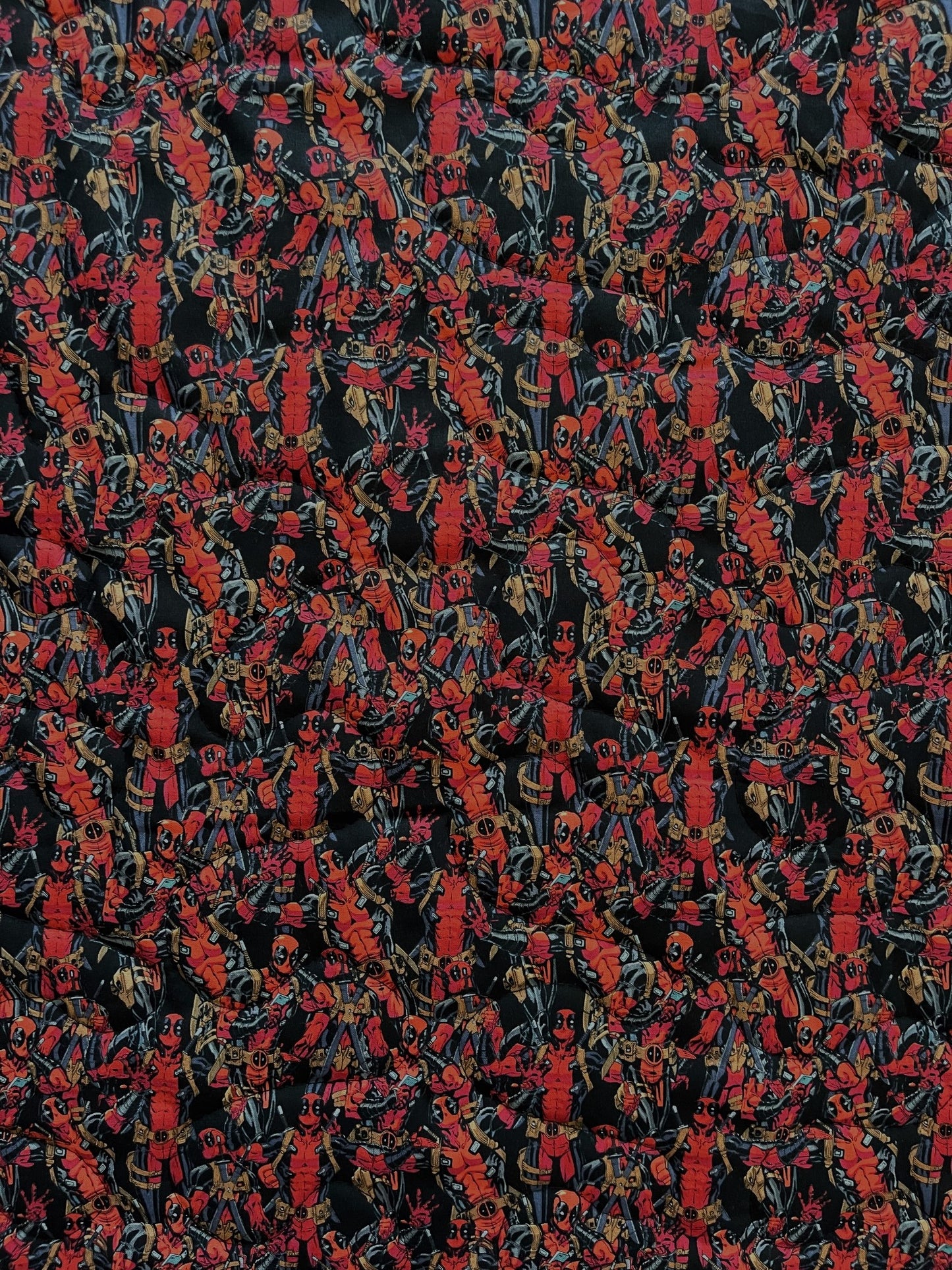 DEADPOOL MARVEL SUPERHERO INSPIRED QUILTED BLANKET