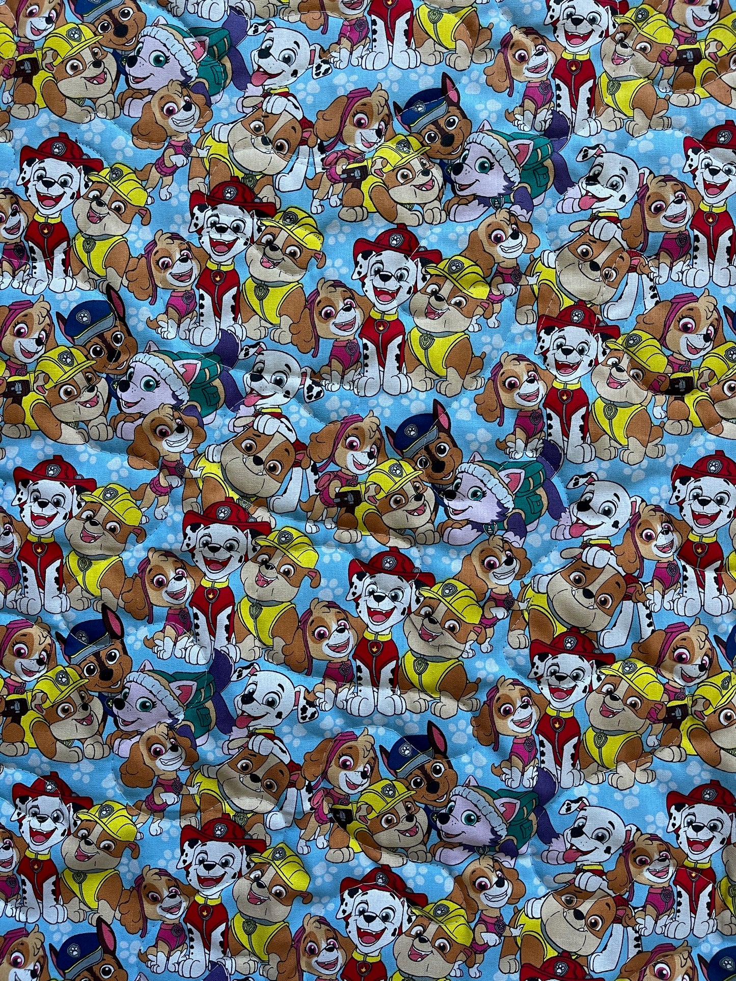 PAW PATROL MARSHALL, CHASE, RUBBLE, EVEREST & SKYE INSPIRED QUILTED BLANKET