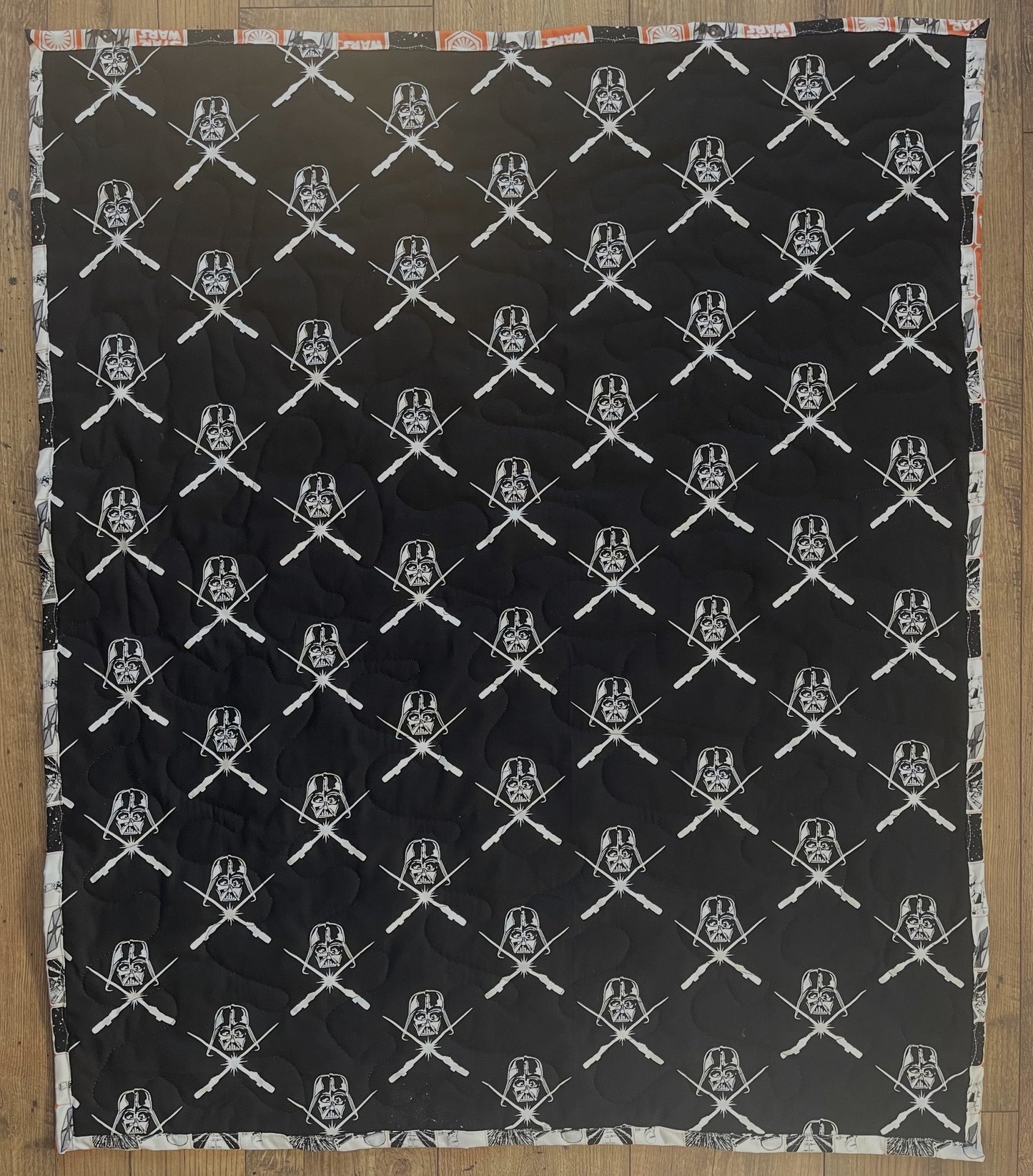 STAR WARS DARTH VADER GLOW IN THE DARK VILLIAN INSPIRED QUILTED BLANKET
