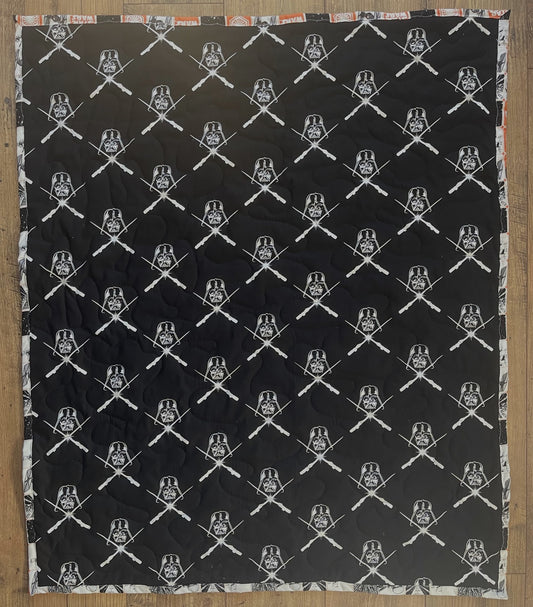 STAR WARS DARTH VADER GLOW IN THE DARK VILLIAN INSPIRED QUILTED BLANKET