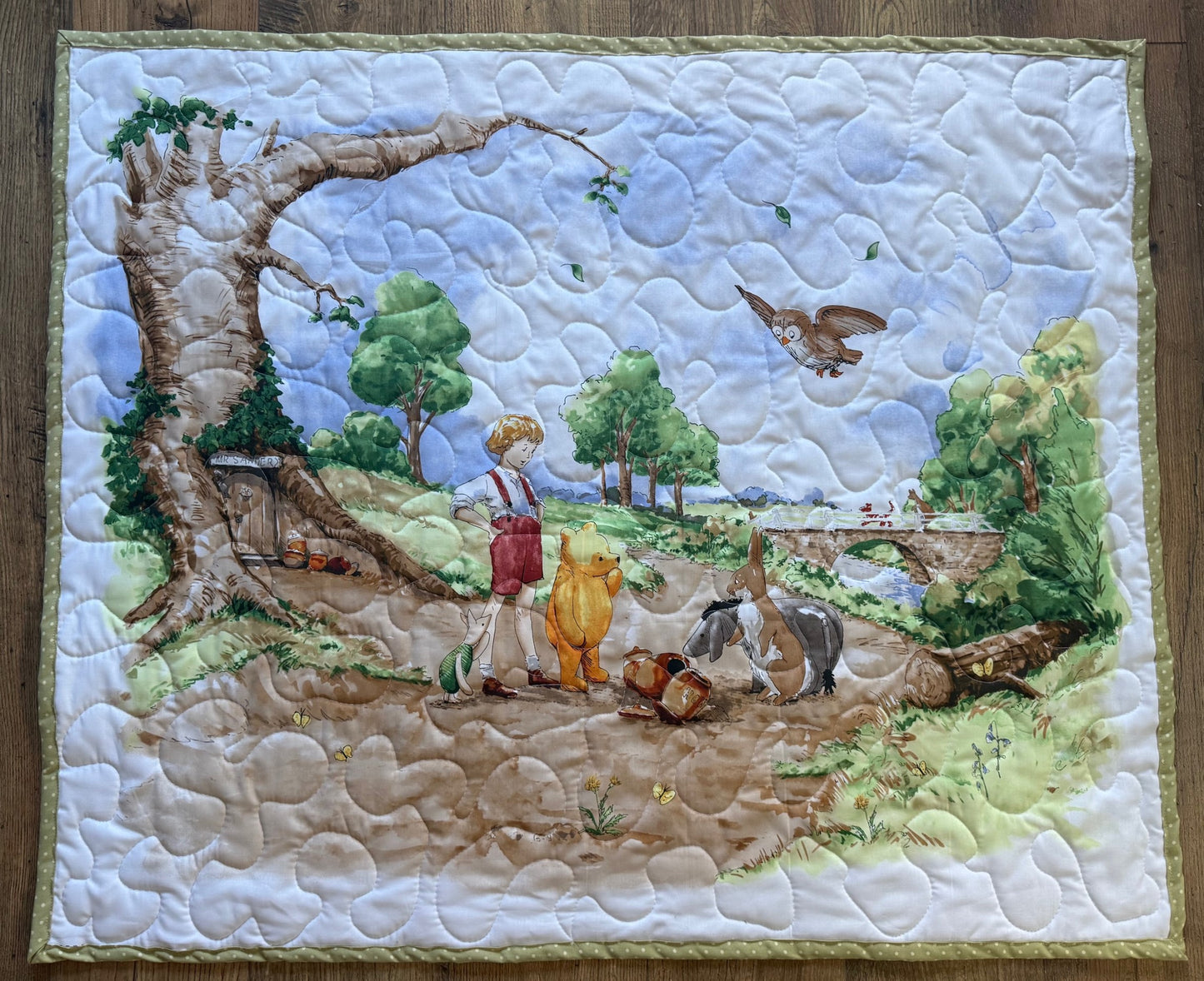 VINTAGE DISNEY WINNIE THE POOH STORYBOOK CHARACTERS Inspired Quilted Blanket