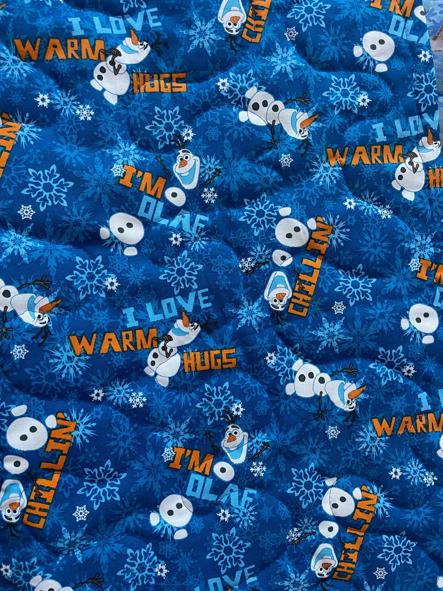 FROZENS SISTERS ANNA ELSA OLAF KRISTOFF Inspired Quilted Blanket
