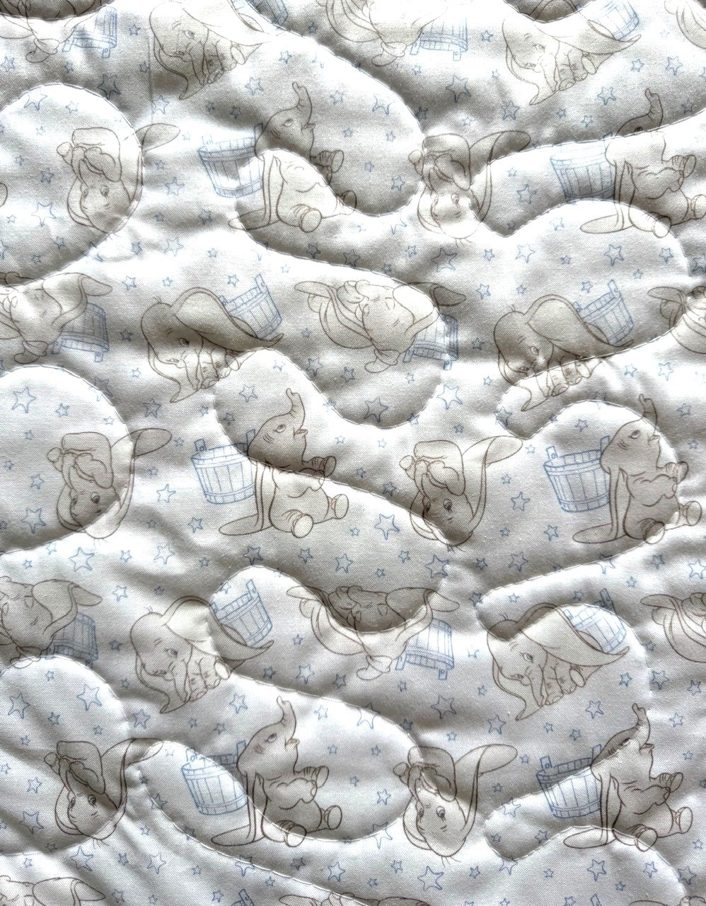 DUMBO THE ELEPHANT OUR LITTLE MIRACLE WORDING BACKING QUILTED BLANKET