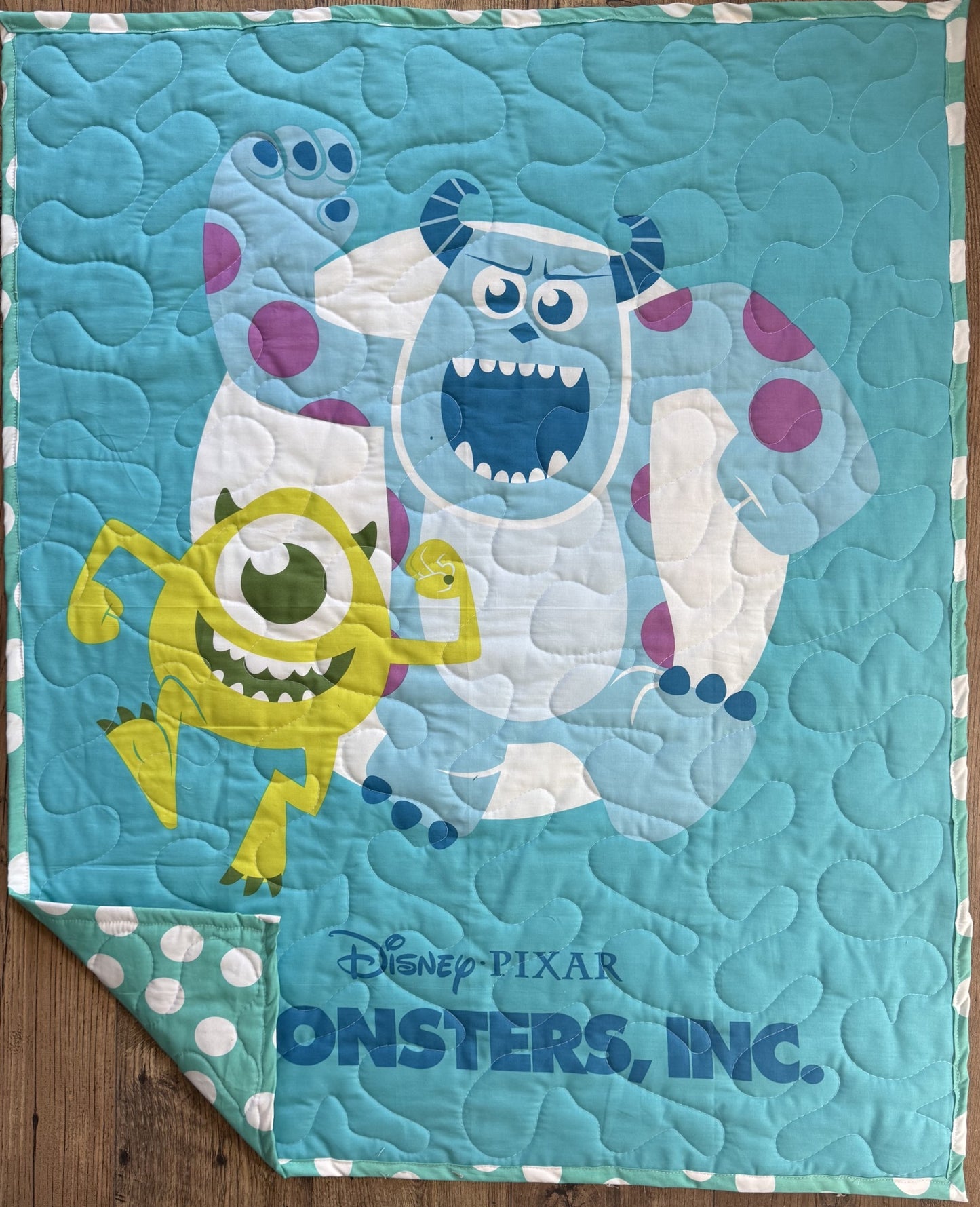 MONSTERS INC. MIKE & SCULLY Quilted Blanket