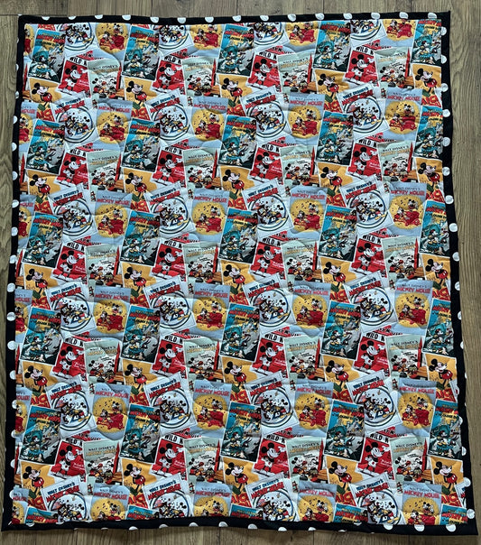 MICKEY MOUSE & MINNIE MOUSE POSTERS Inspired Quilted Blanket