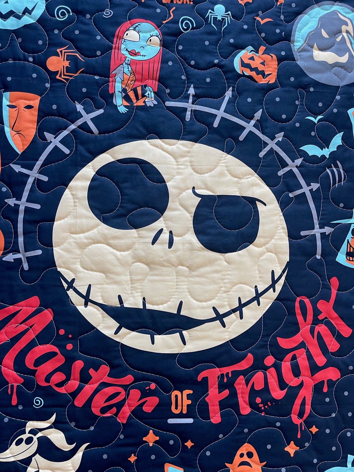 NIGHTMARE BEFORE CHRISTMAS *MASTER OF FRIGHT* QUILTED BLANKET