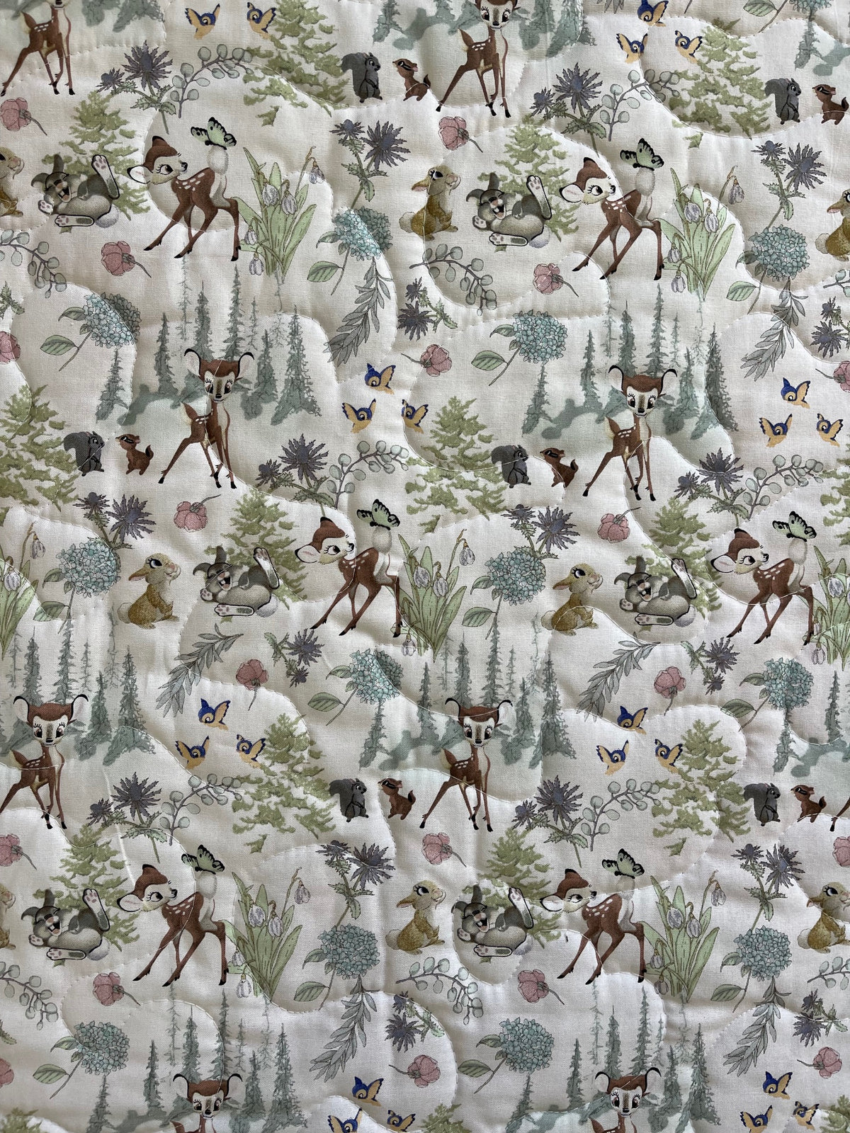 CLASSIC BAMBI THUMPER FLOWER IN THE MEADOW QUILTED BLANKET