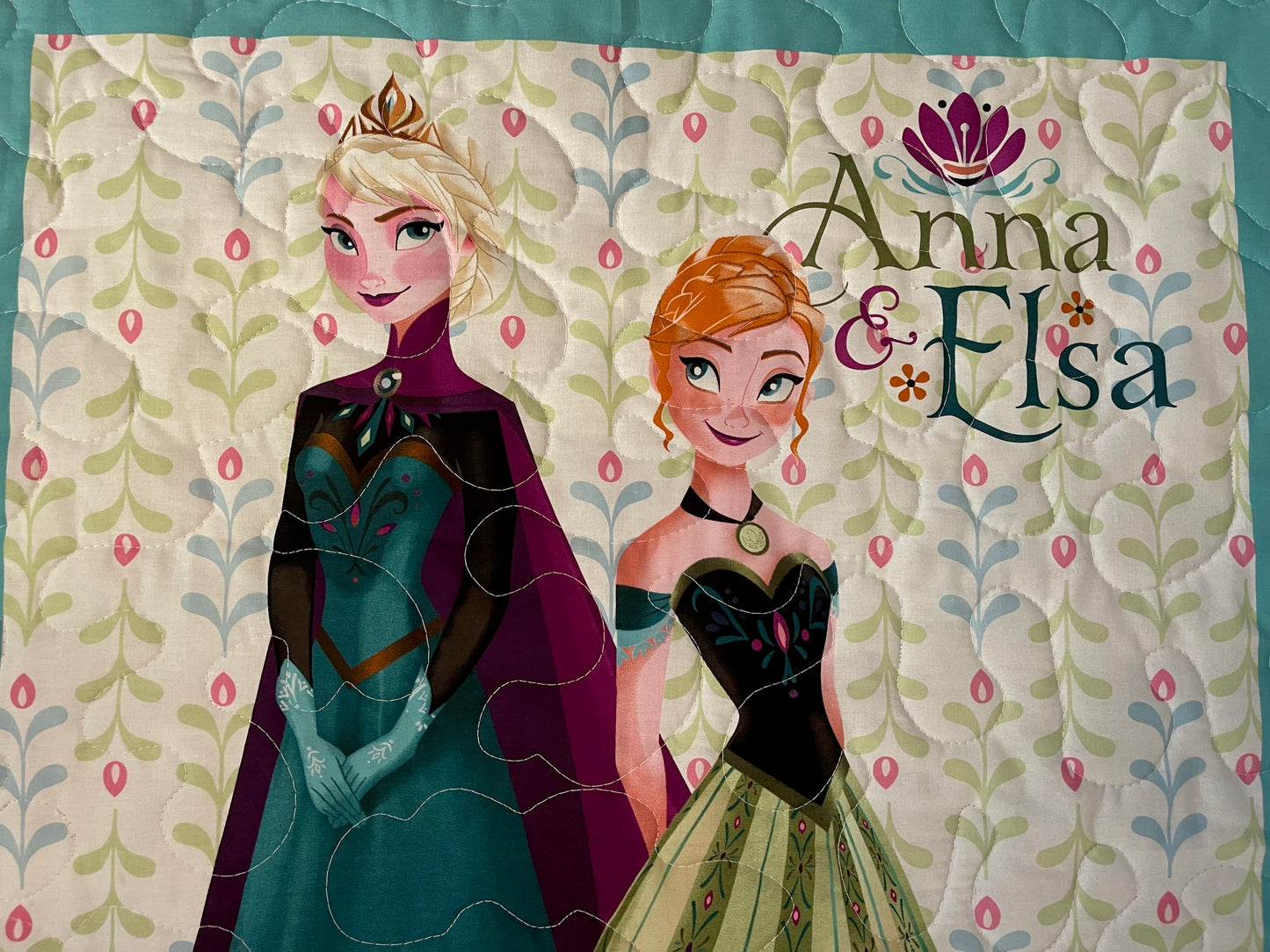 FROZENS SISTERS ANNA & ELSA SISTERS FOREVER Inspired Quilted Blanket