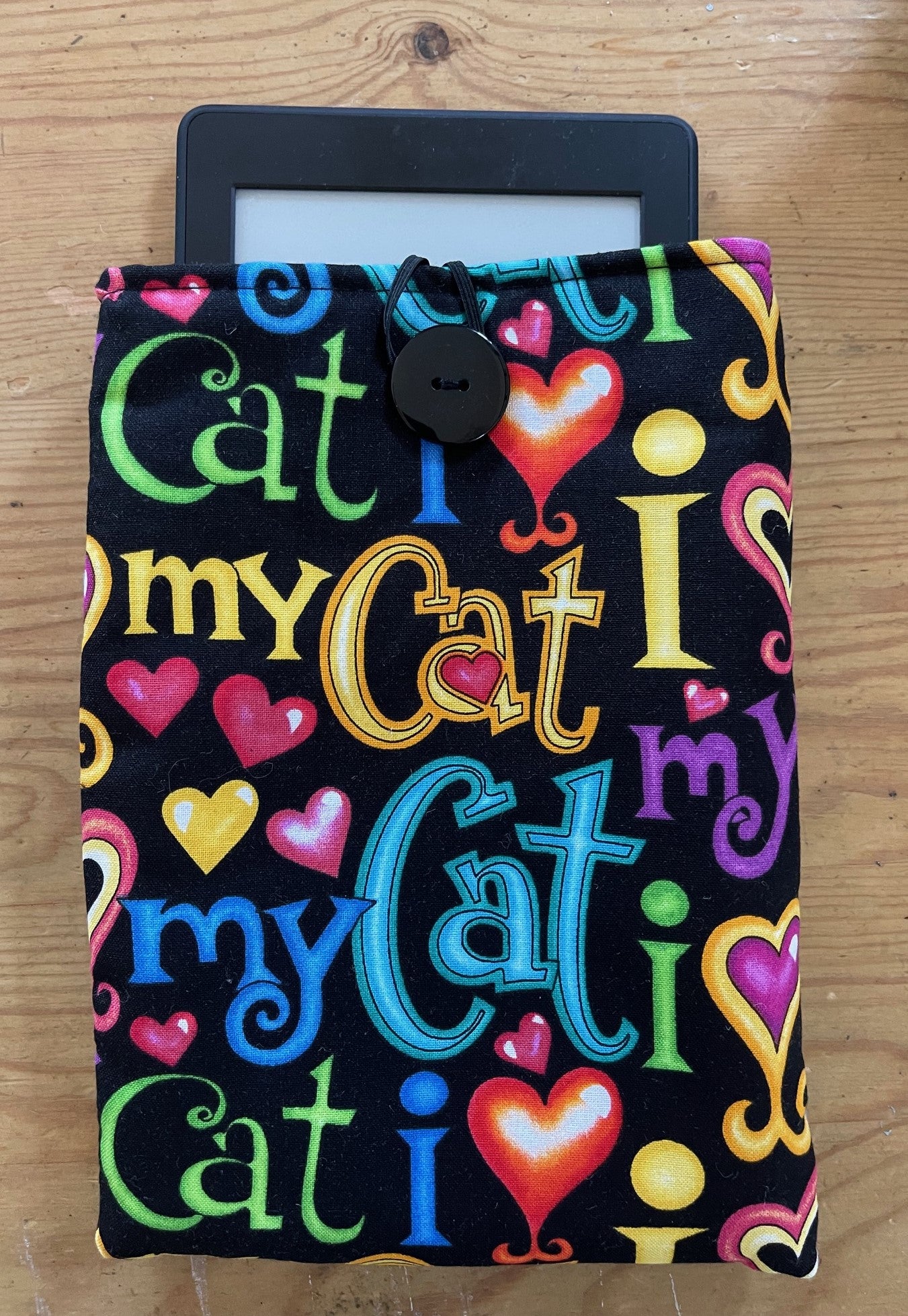I LOVE MY CAT KINDLE SLEEVE Padded Pouch fits 6" 7" Models