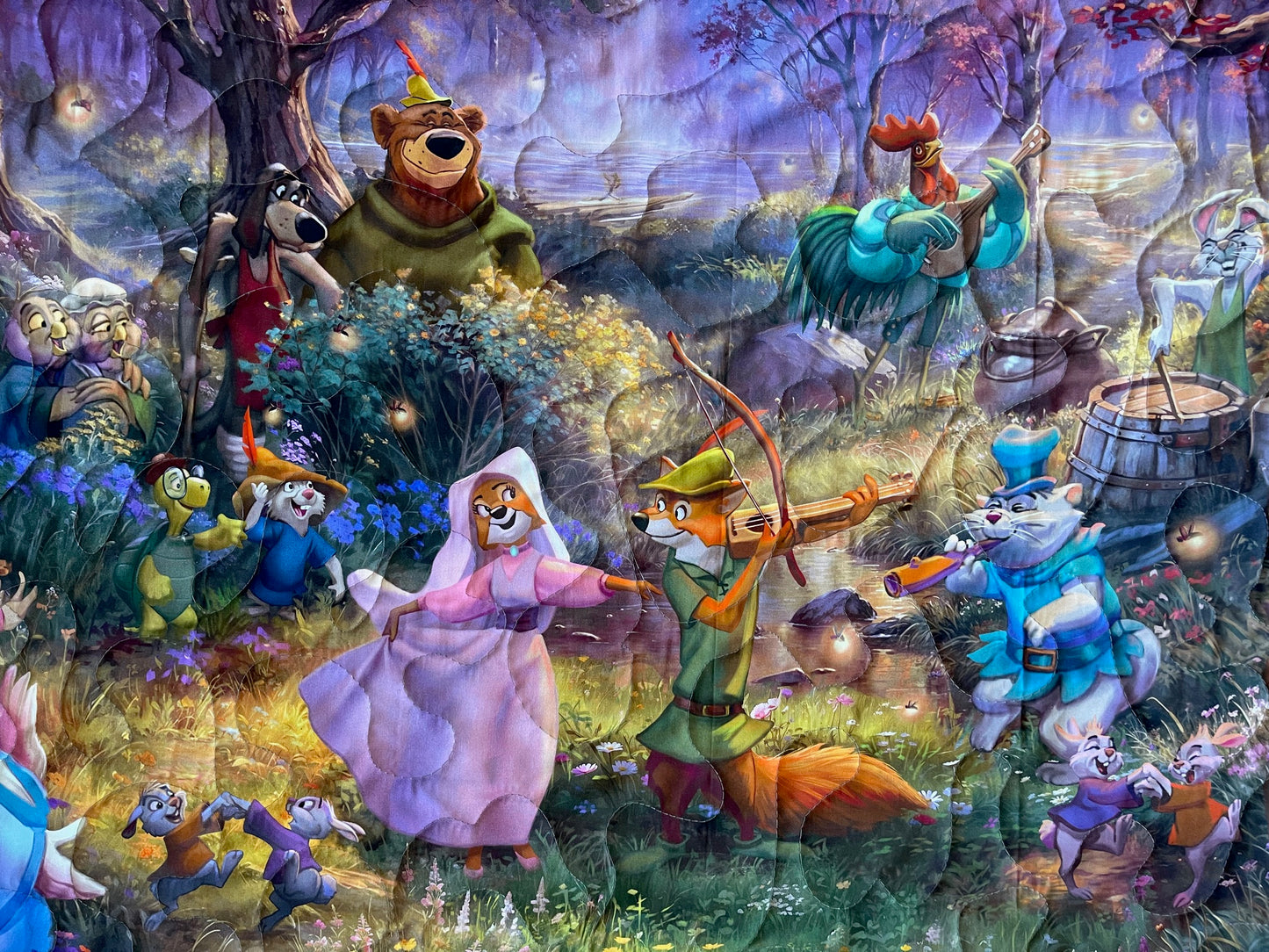 ROBIN HOOD & CHARACTERS SHERWOOD FOREST Inspired Quilted Blanket