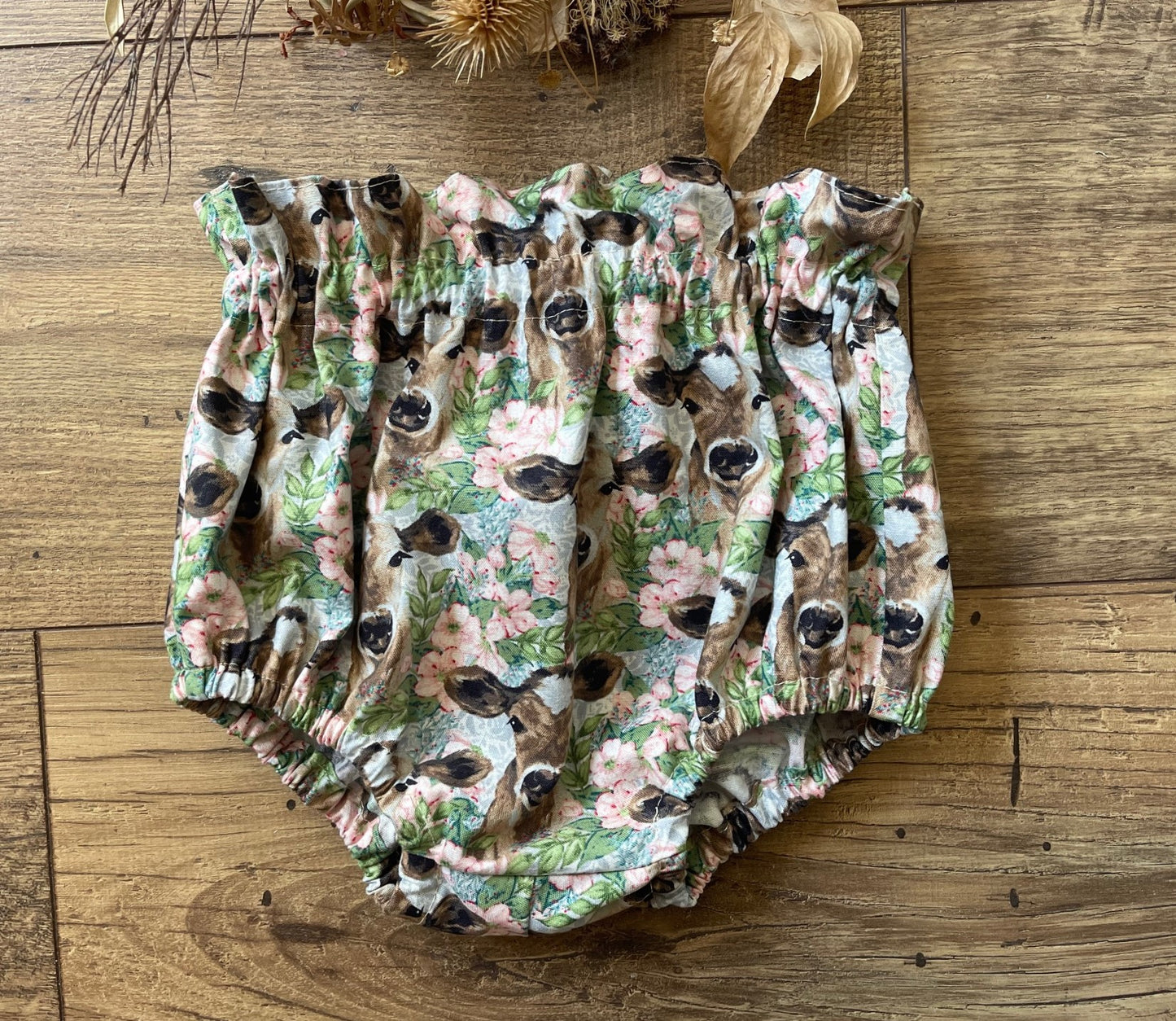 Baby Diaper Cover Floral Cow Infant & Toddler Boho High Rise Bloomers