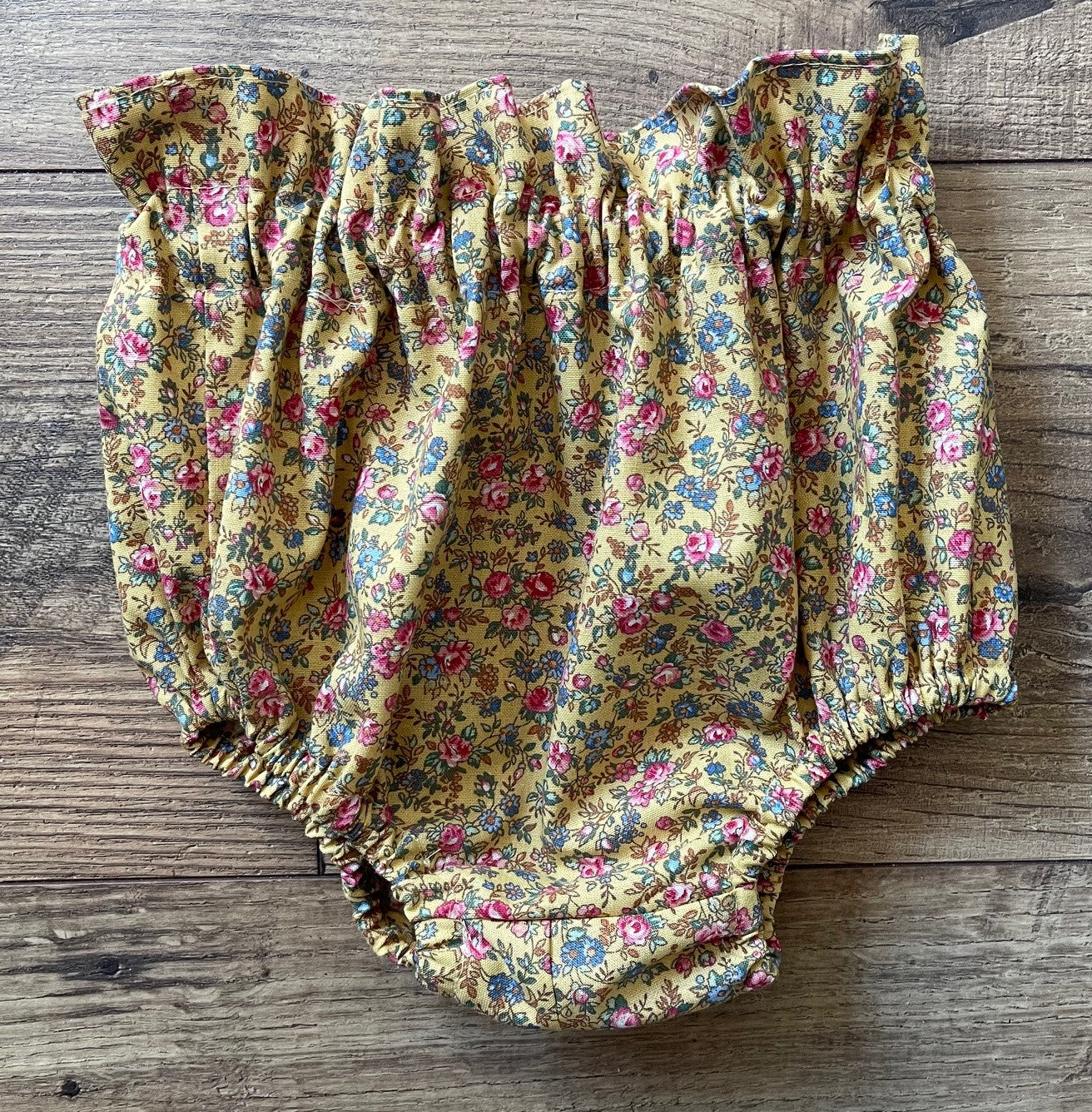 Baby Diaper Cover Yellow Pink Floral Infant & Toddler Boho High Rise Bloomers