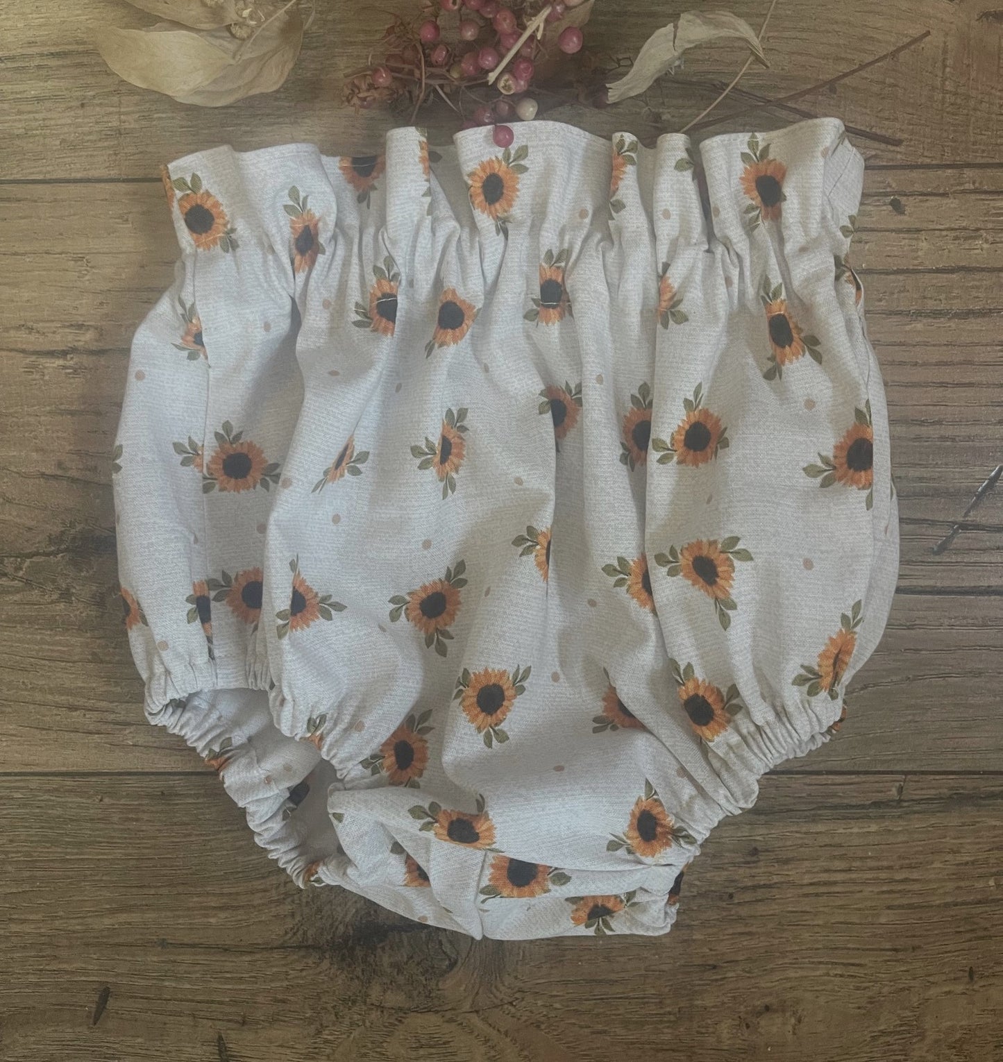 Baby Diaper Cover Small Sunflowers Infant & Toddler Boho High Rise Bloomers