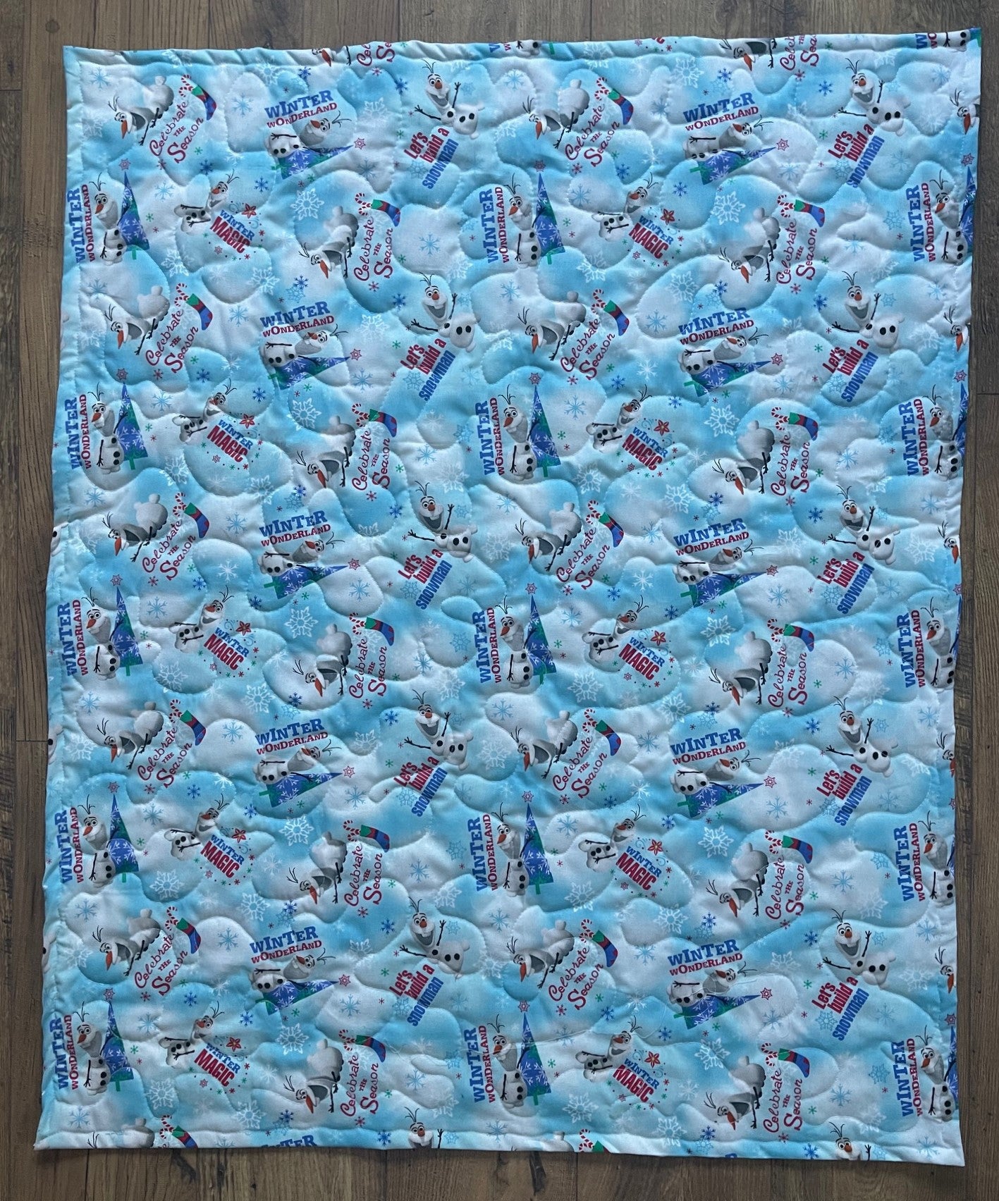 OLAF FROZEN SNOWMAN INSPIRED QUILTED BLANKET