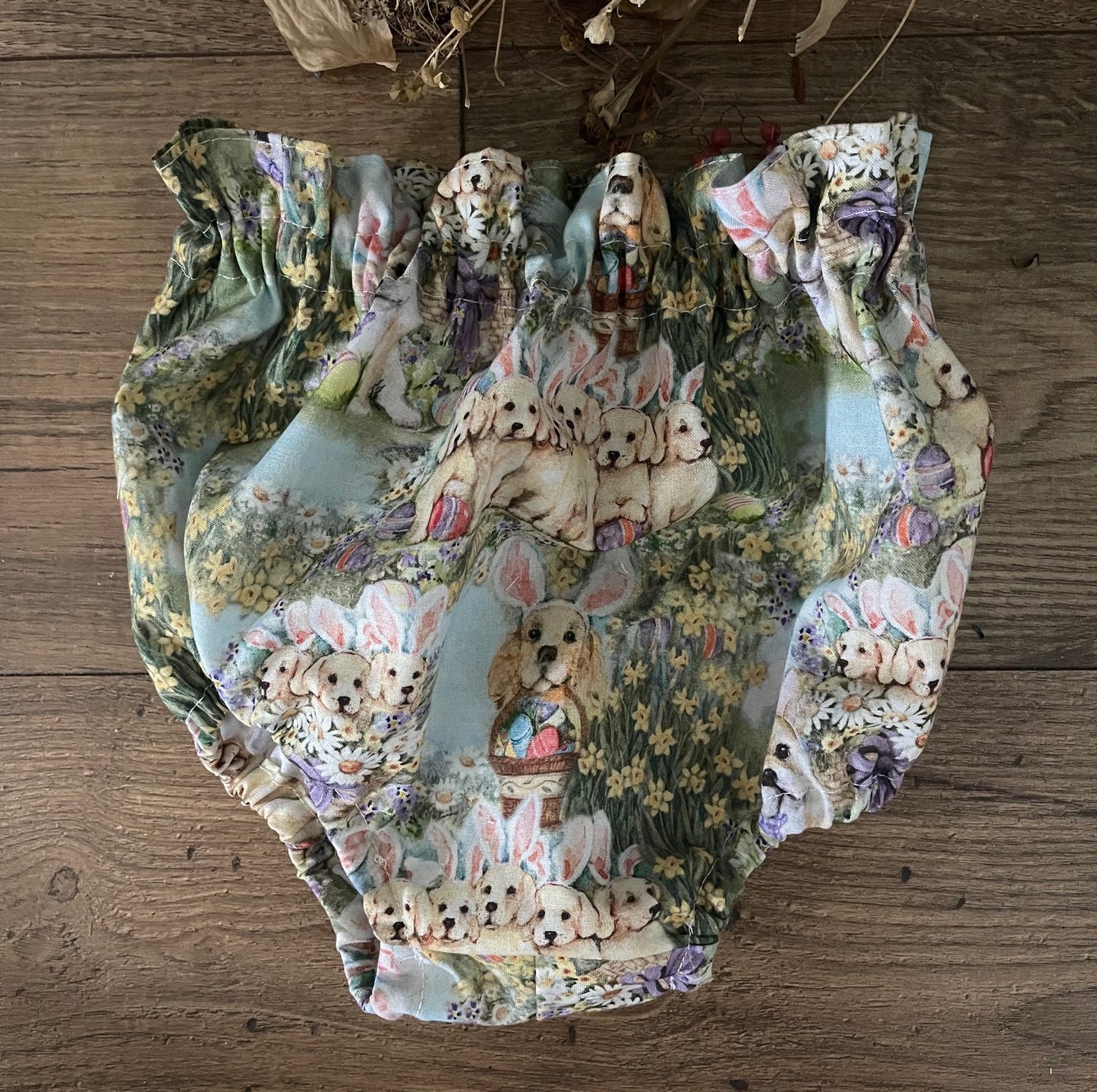 Baby Diaper Cover Easter Bunny Dogs Infant & Toddler Boho High Rise Bloomers