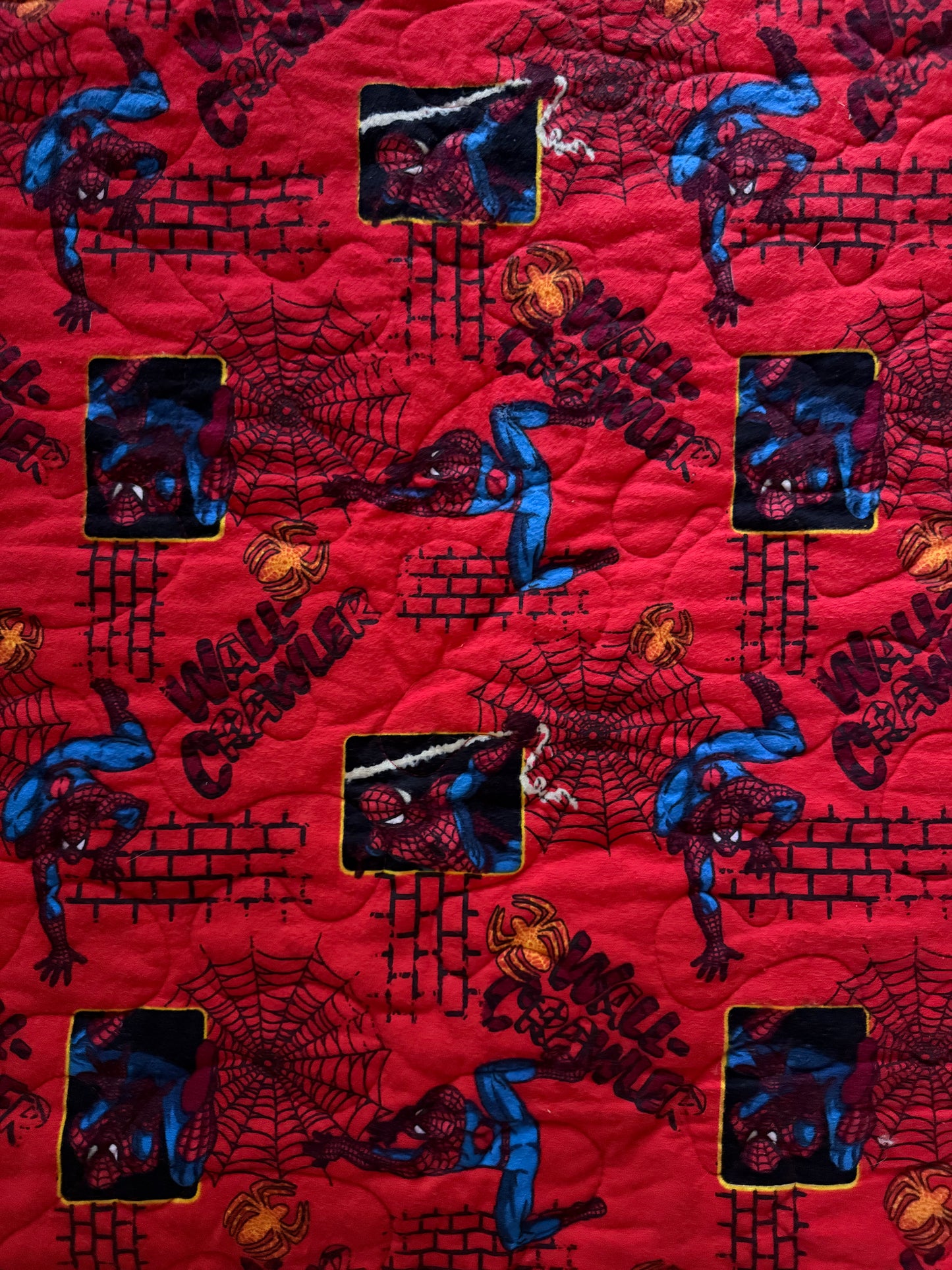 THE ULTIMATE SPIDER-MAN Inspired QUILTED BLANKET with Soft Flannel Backing
