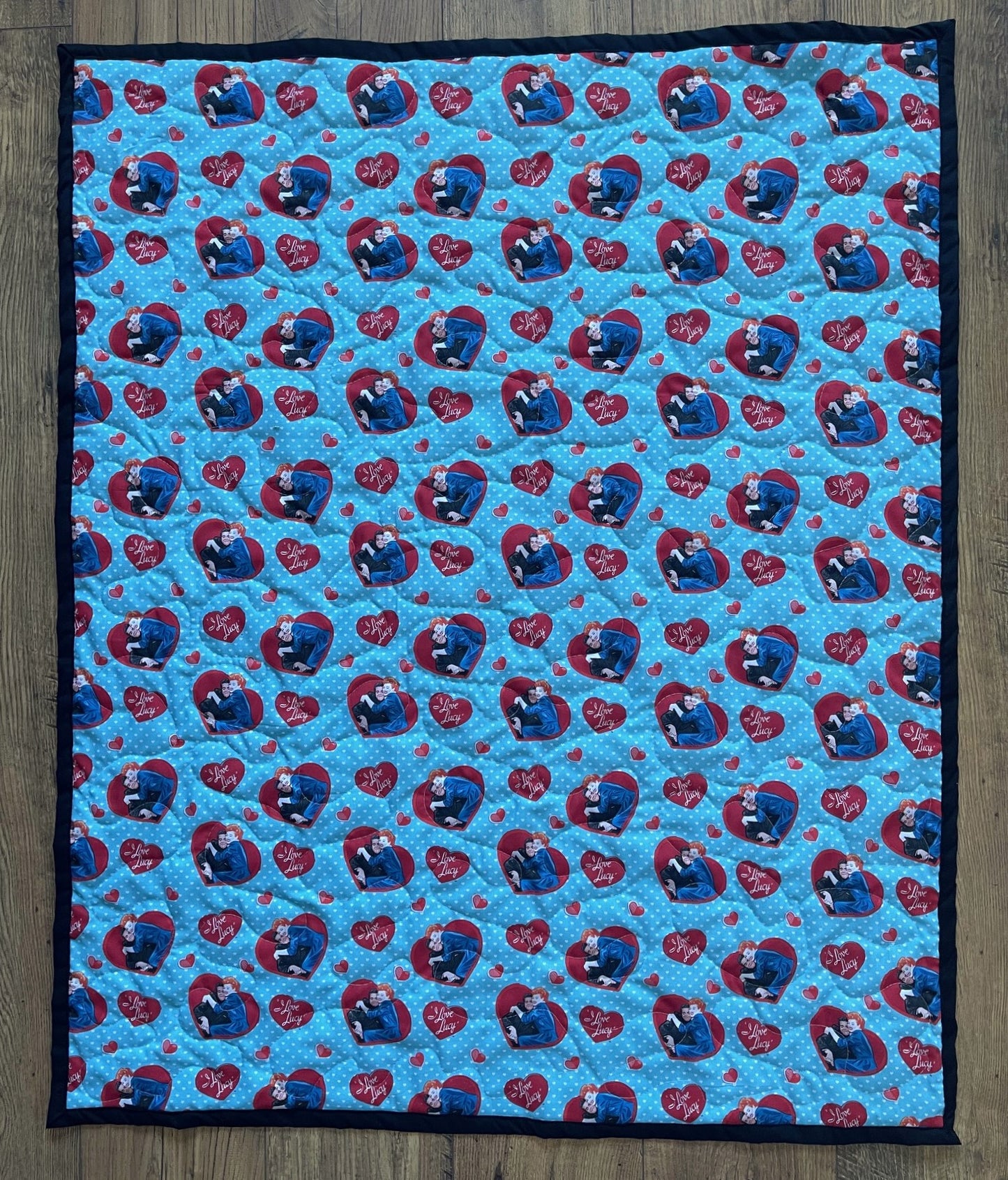 I LOVE LUCY INSPIRED QUILTED BLANKET
