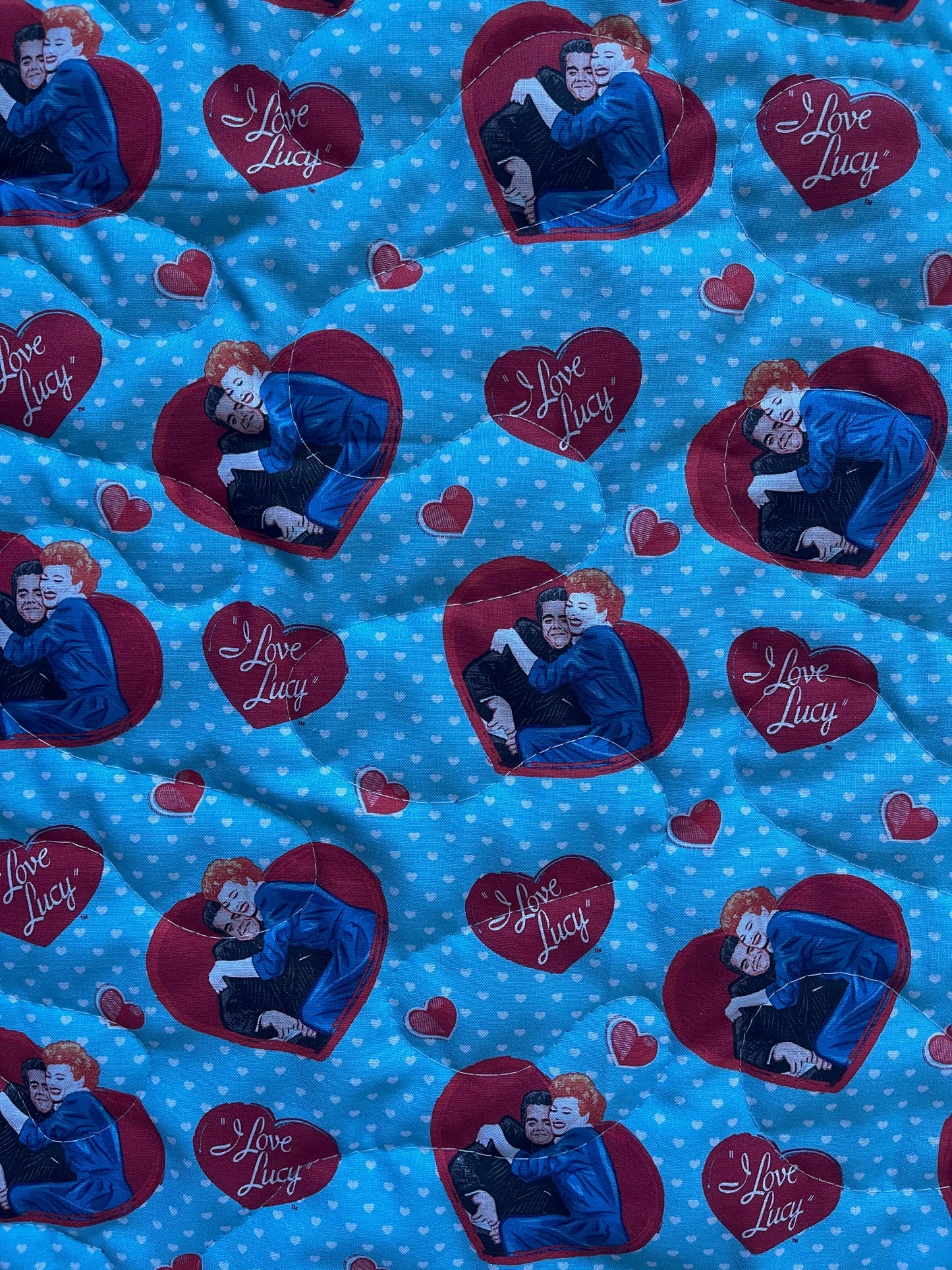 I LOVE LUCY INSPIRED QUILTED BLANKET