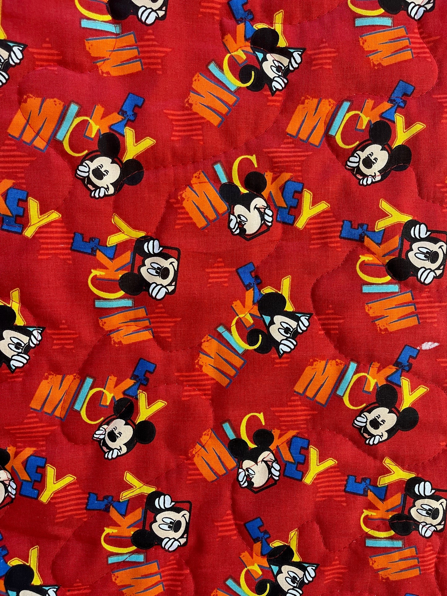 MICKEY MOUSE AT PLAY INSPIRED QUILTED BLANKET