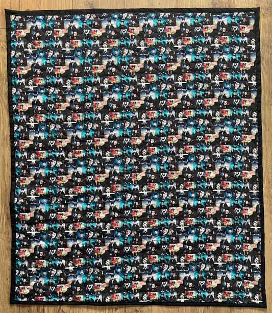 DISNEY SLEEPING BEAUTY VILLAIN MALEFICENT MOVIE SCENES INSPIRED QUILTED BLANKET