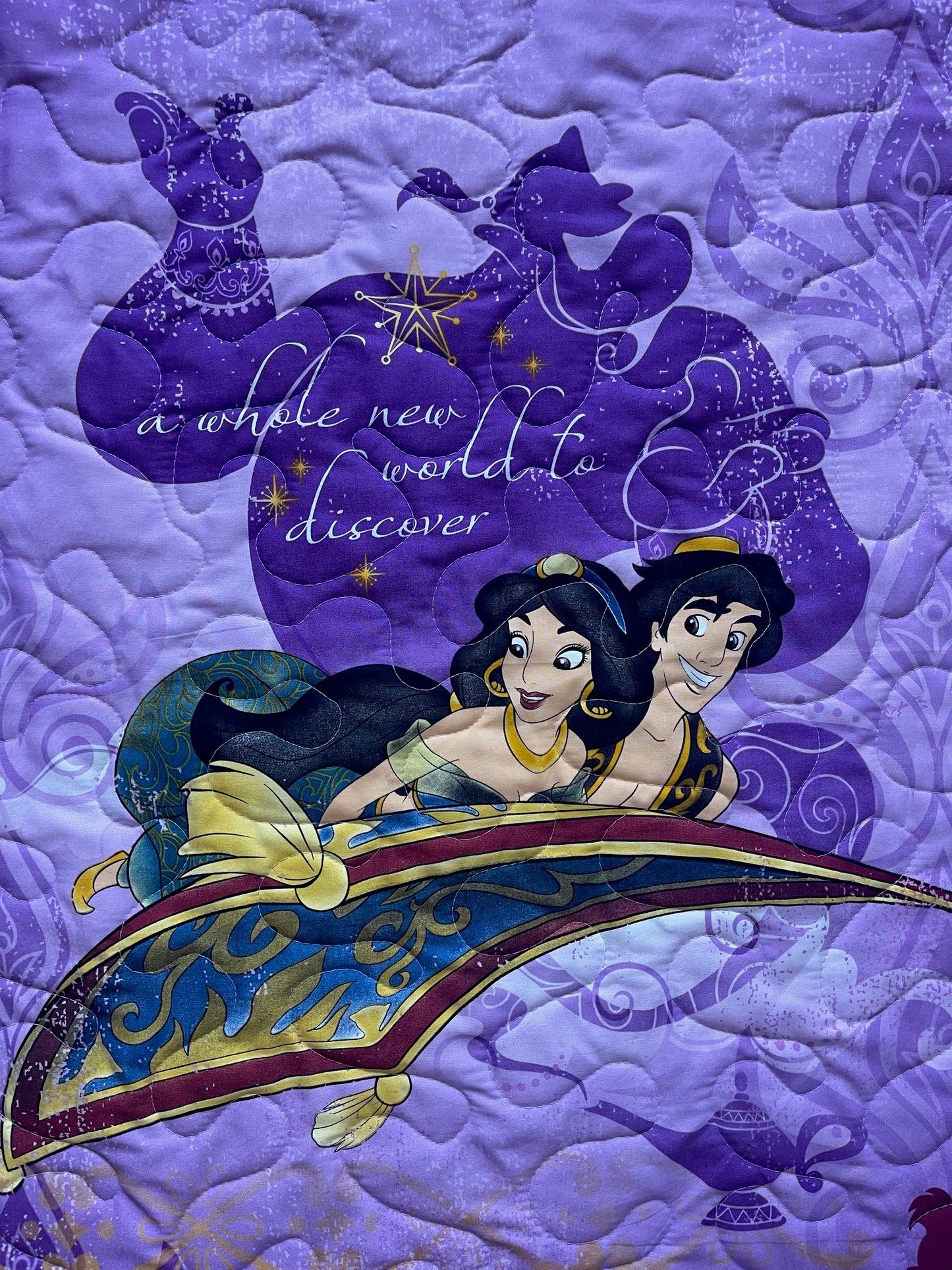 ALADDIN MOVIE JASMINE FLYING CARPET Inspired Quilted Blanket