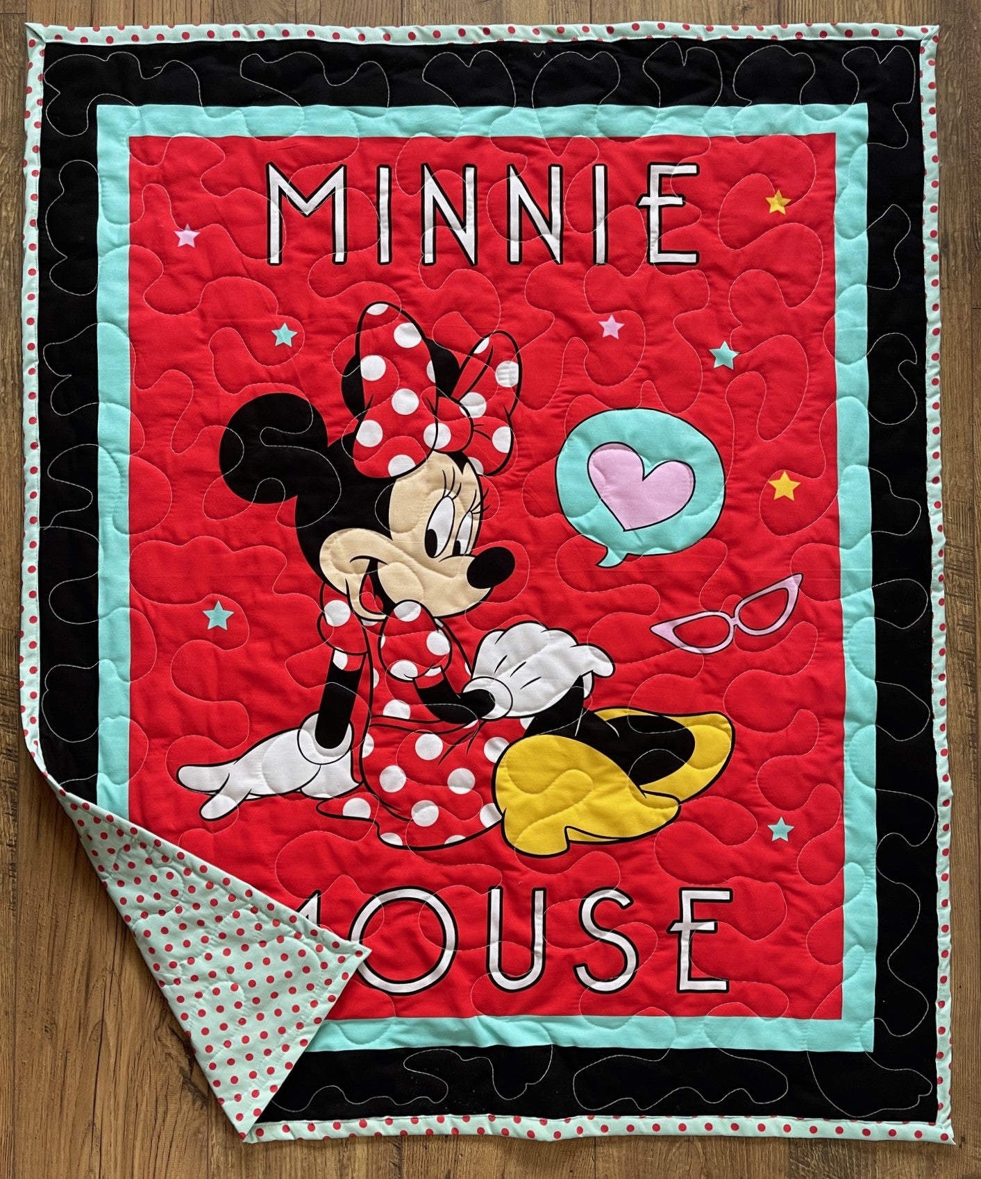 MINNIE MOUSE Inspired QUILTED BLANKET
