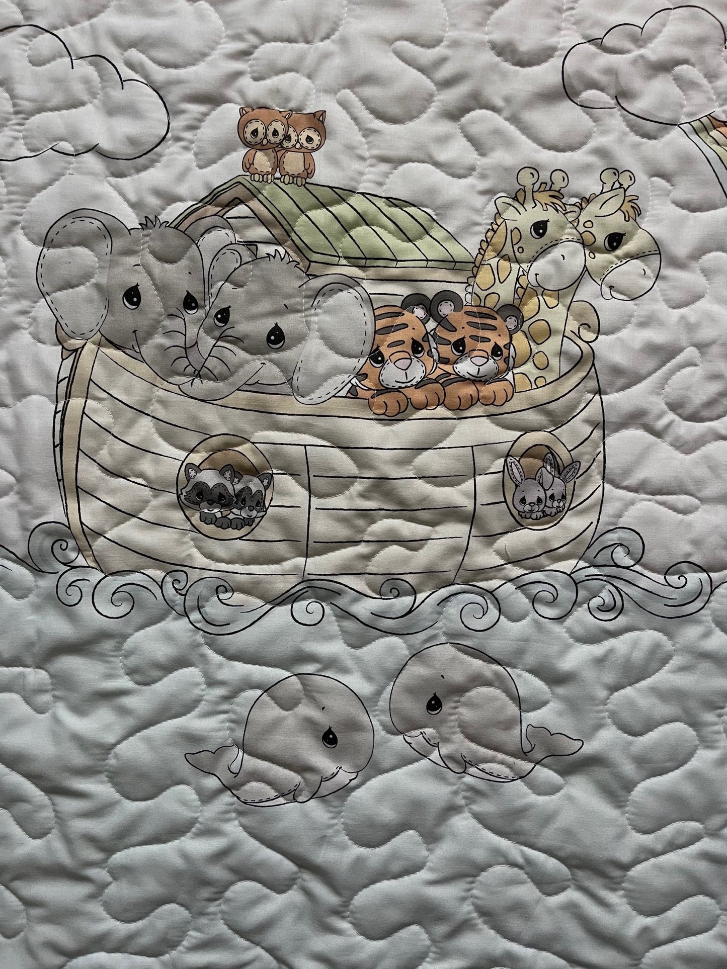 PRECIOUS MOMENTS NOAH'S ARK Inspired *LET YOUR DREAMS SET SAIL* QUILTED BLANKET