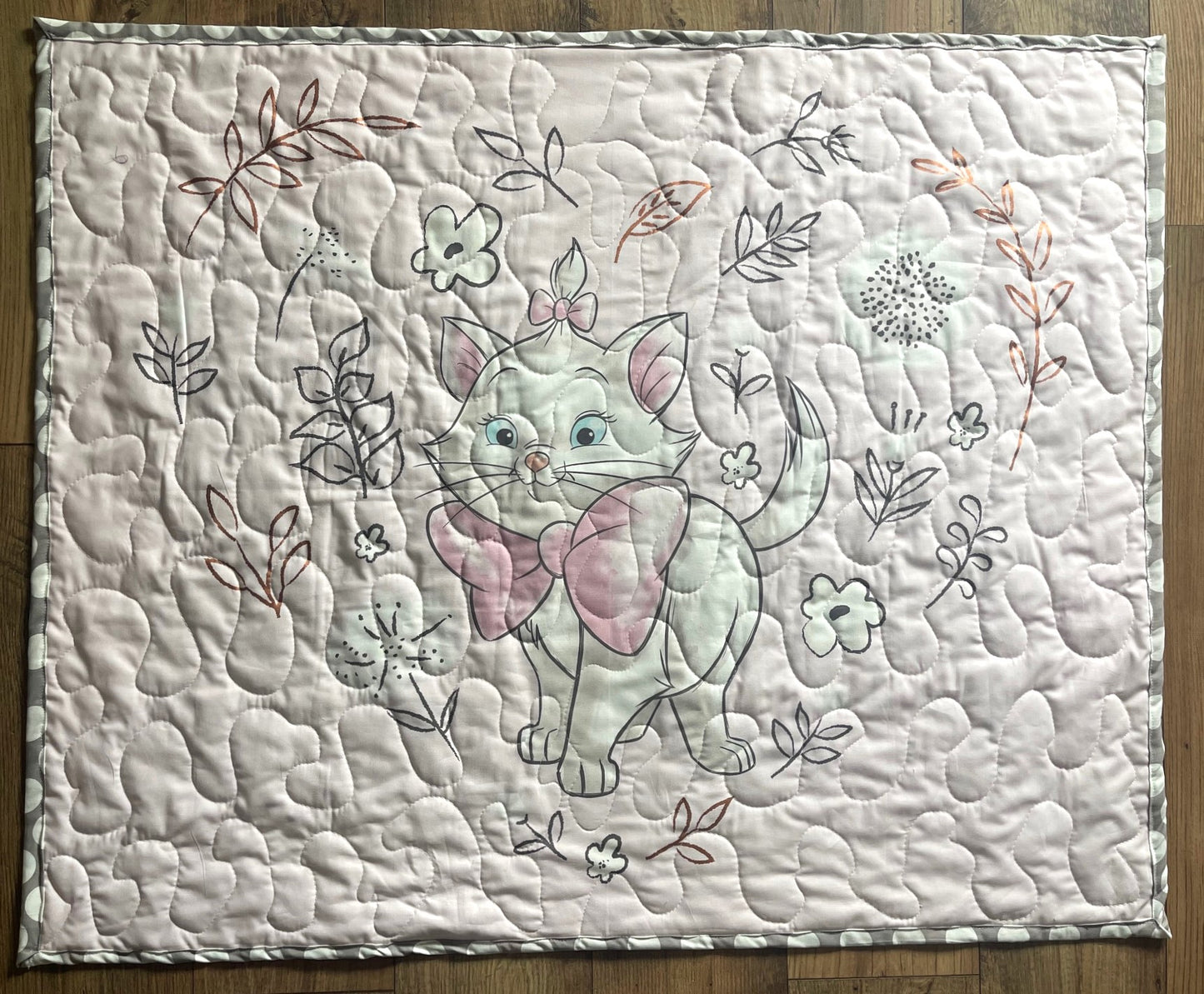 WALT DISNEY PRODUCTIONS THE ARISTOCATS Inspired MARIE Quilted Blanket