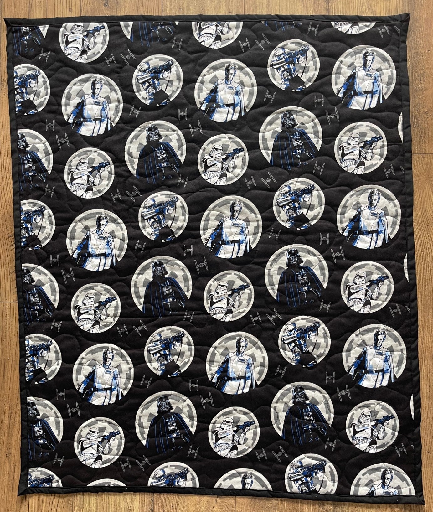 STAR WARS VILLAINS DARTH VADER, STORMTROOPERS, KRENNIC INSPIRED SOFT FLANNEL QUILTED BLANKET
