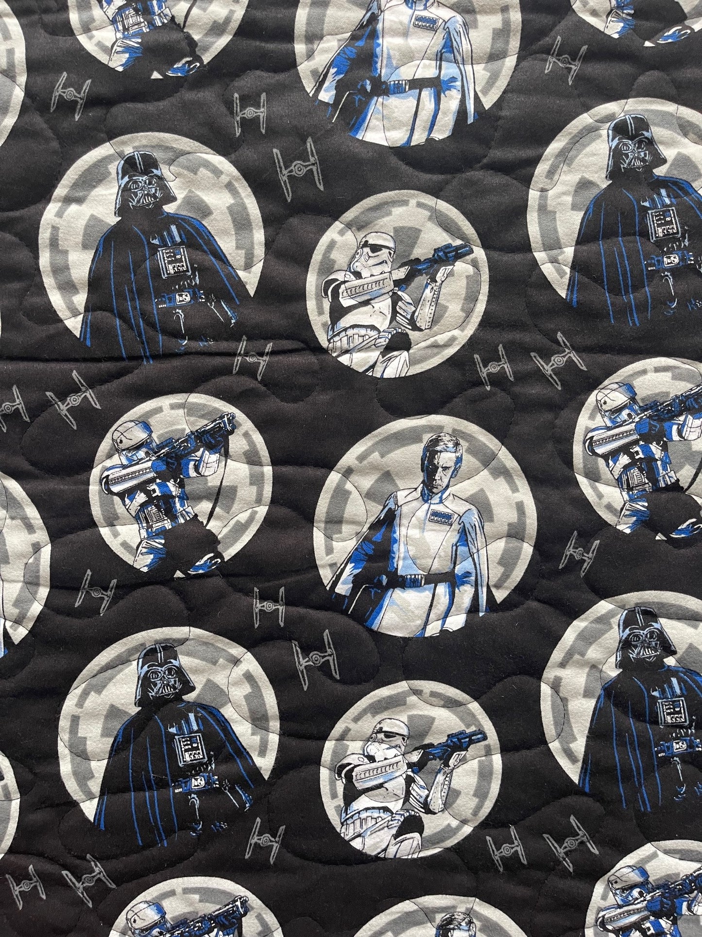 STAR WARS VILLAINS DARTH VADER, STORMTROOPERS, KRENNIC INSPIRED SOFT FLANNEL QUILTED BLANKET