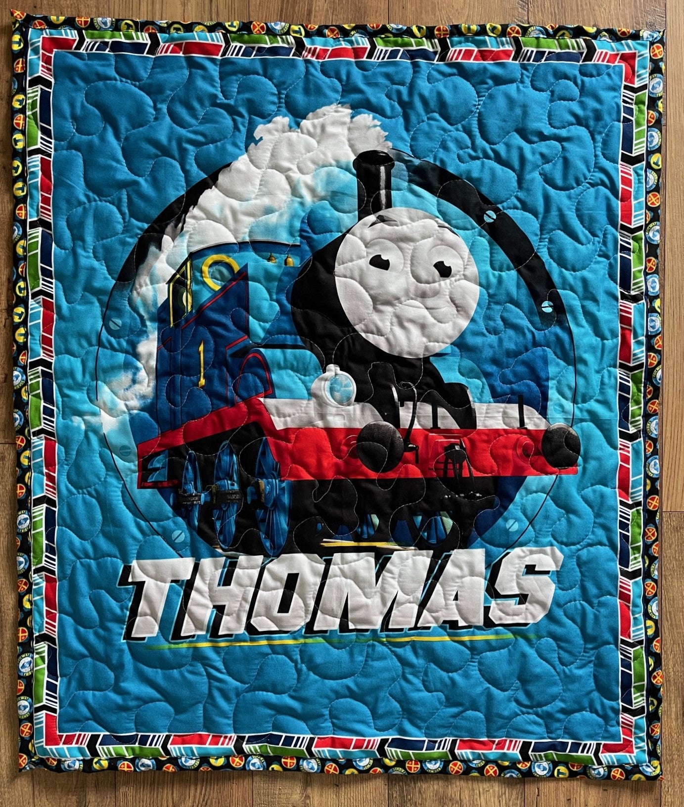 THOMAS THE TRAIN 36"X44" Lightweight Quilted Blanket