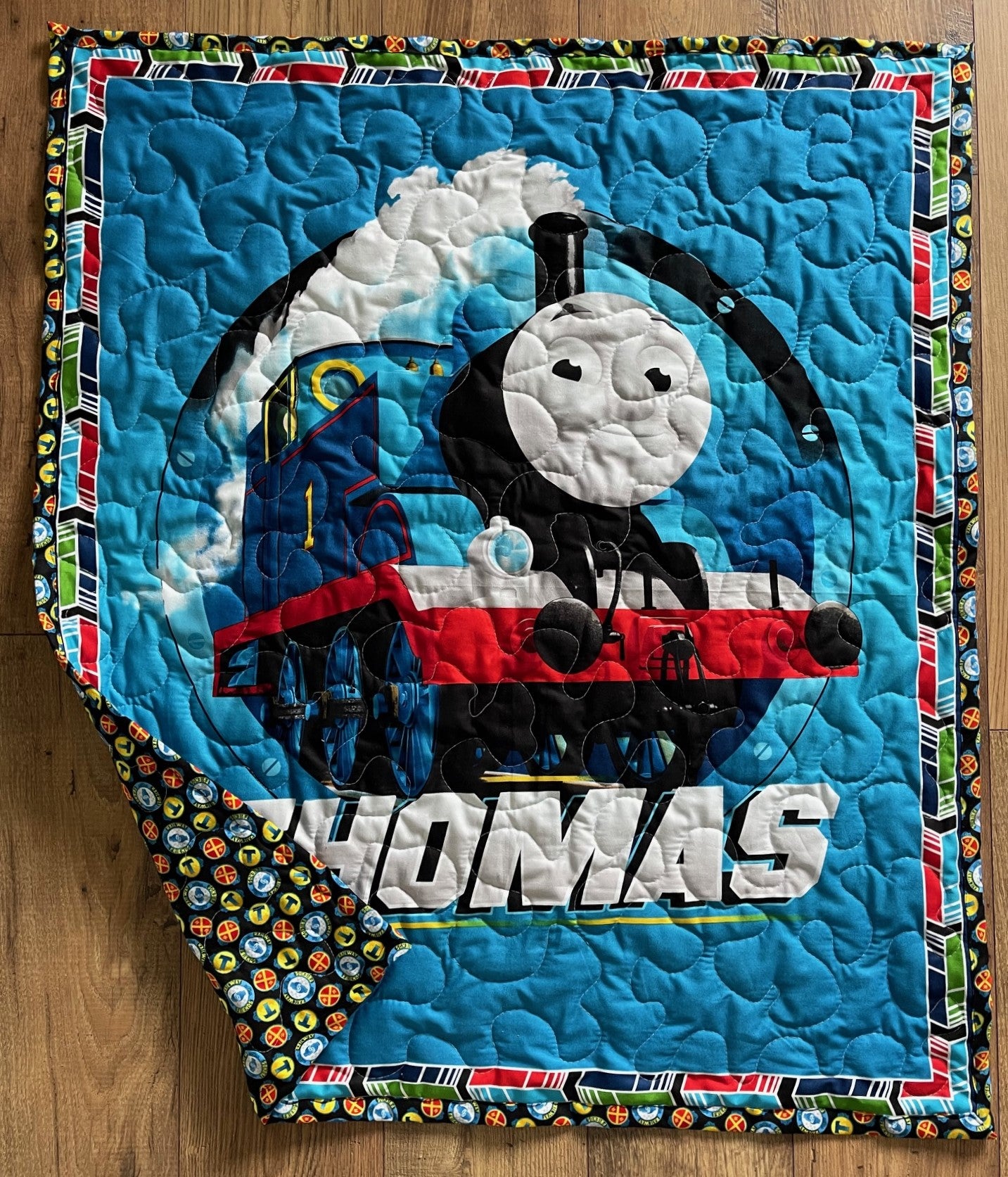 THOMAS THE TRAIN 36"X44" Lightweight Quilted Blanket