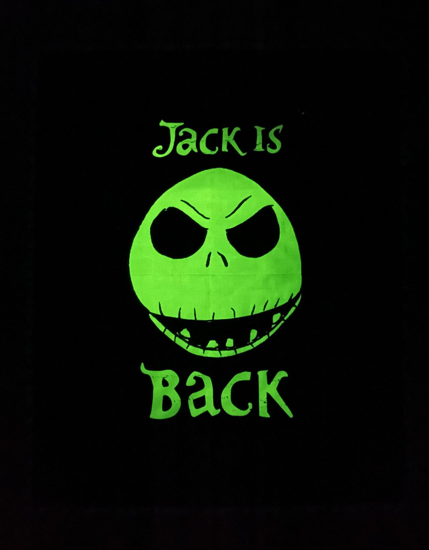 NIGHTMARE BEFORE CHRISTMAS *GLOW IN THE DARK* JACK IS BACK Quilted Blanket