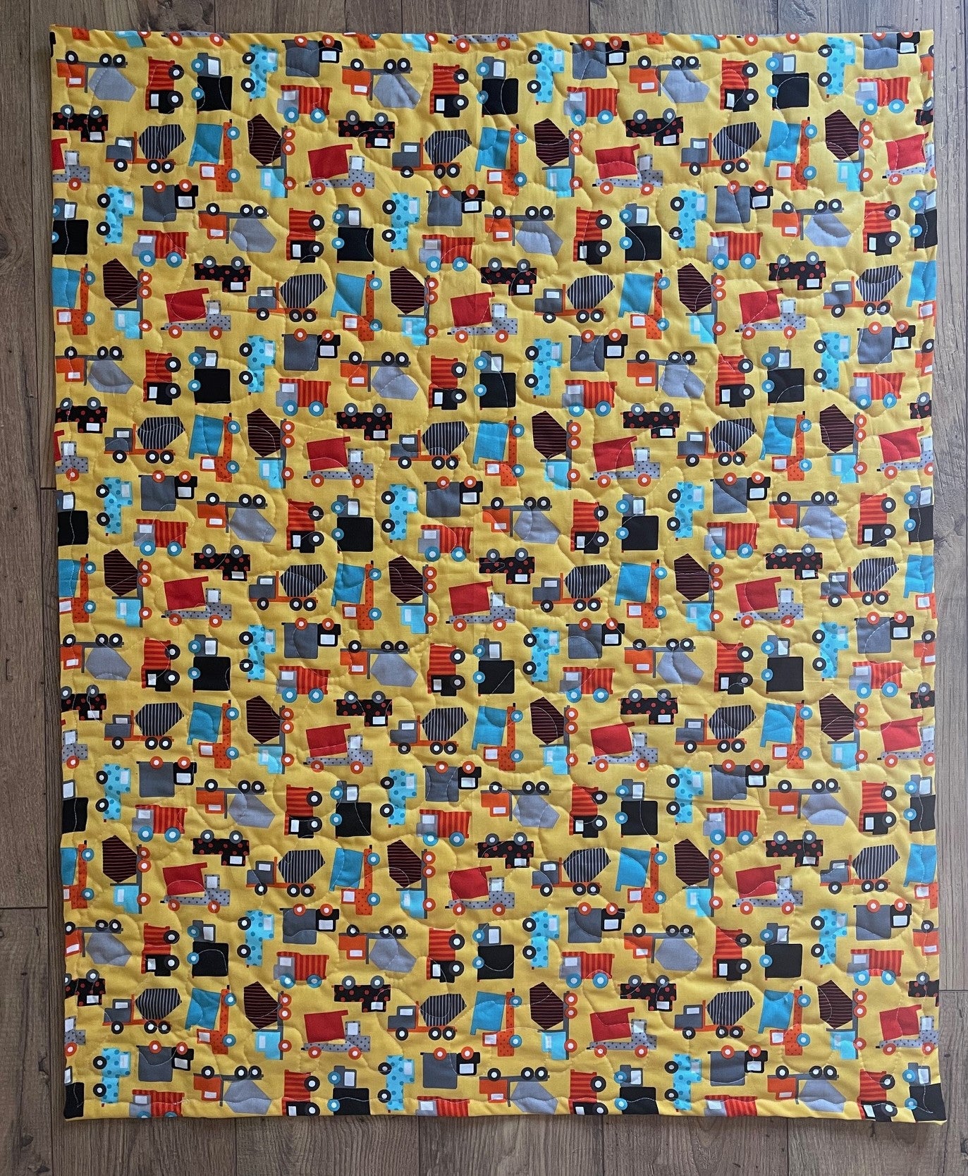 READY SET GO Boys Construction, First Responders & Transportation Vehicles Quilted Blanket