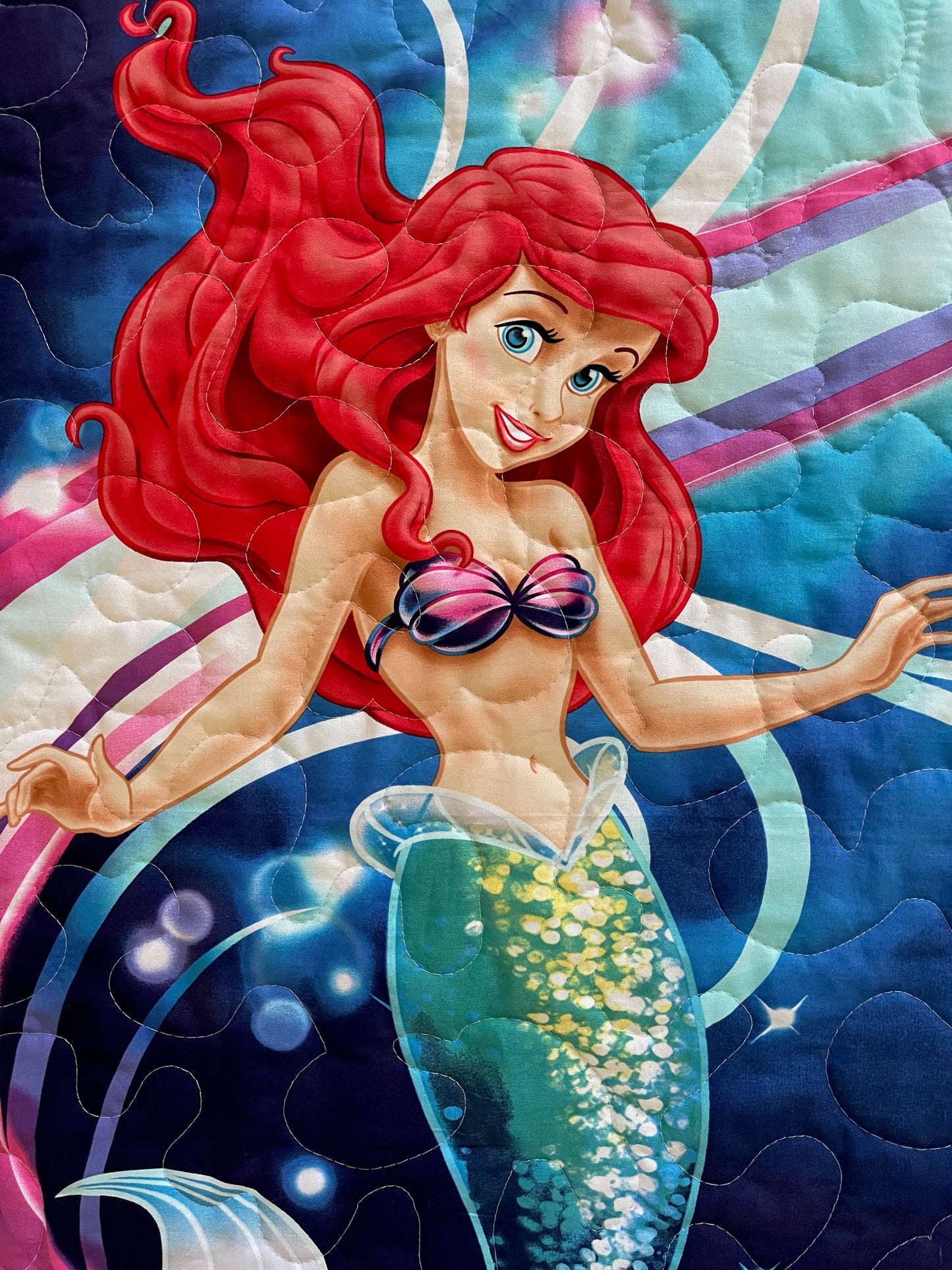 LITTLE MERMAID *ARIEL* Inspired Quilted Blanket