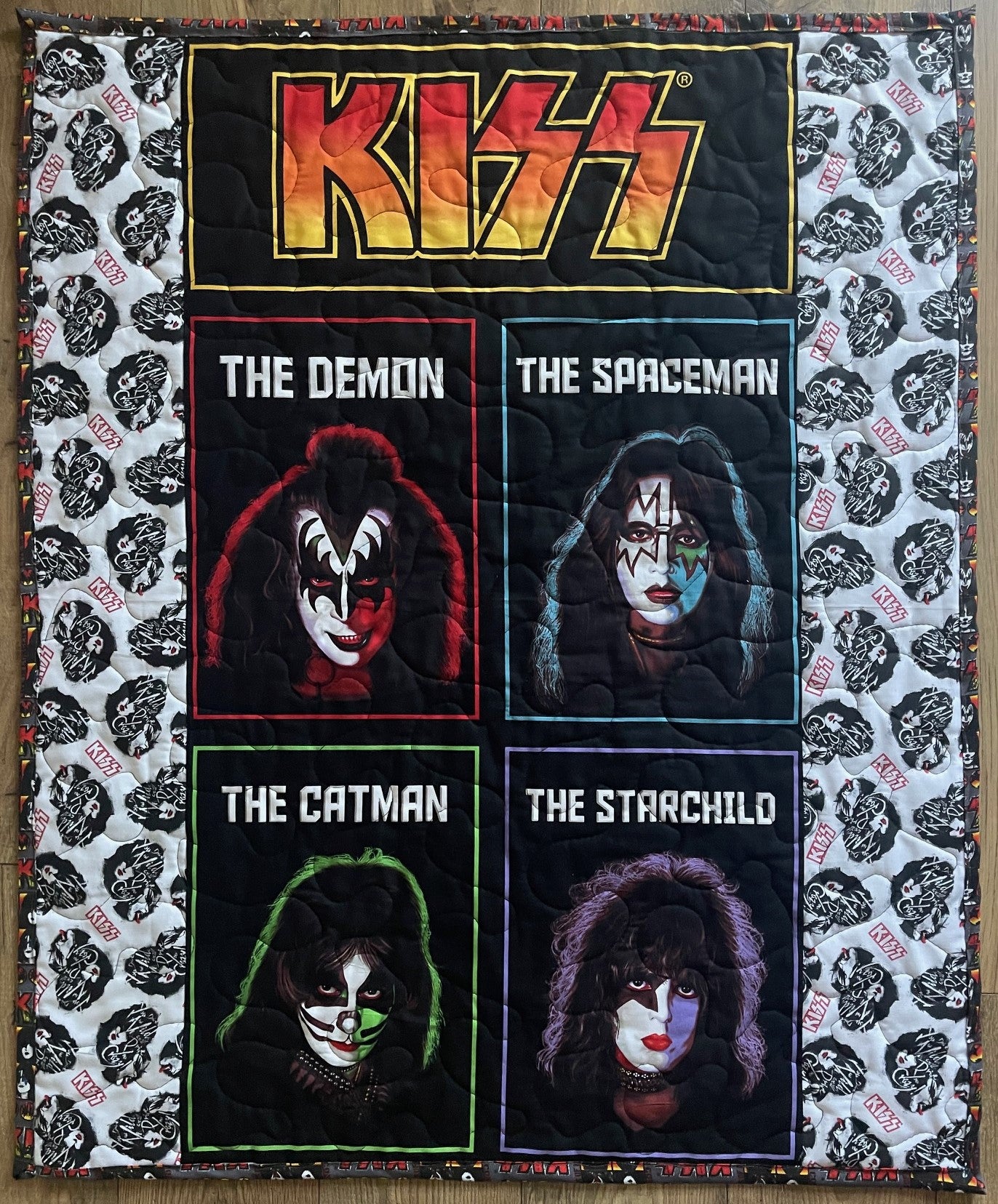 KISS ROCK BAND *LIVE IN CONCERT* Inspired Quilted Blanket