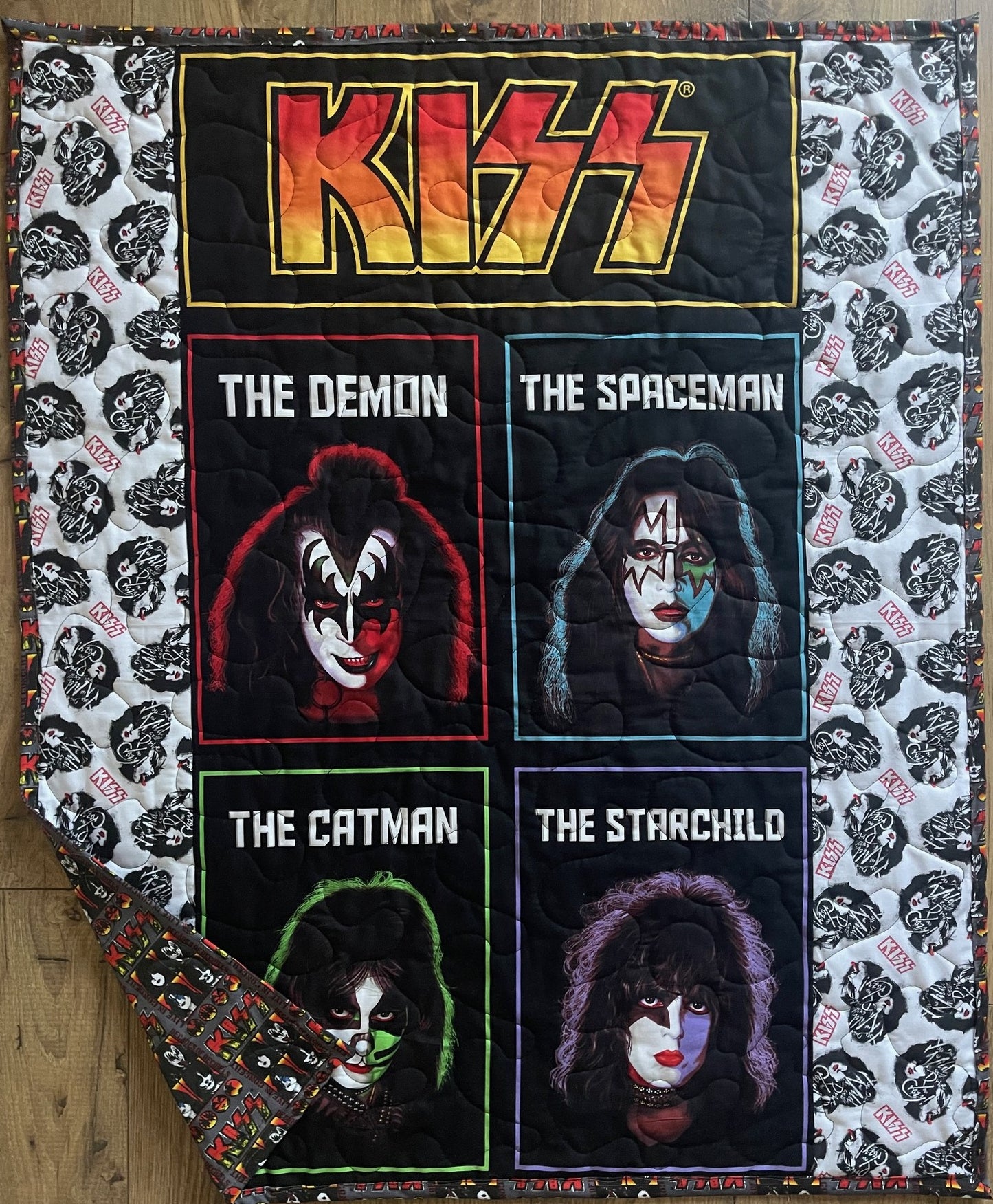 KISS ROCK BAND *LIVE IN CONCERT* Inspired Quilted Blanket