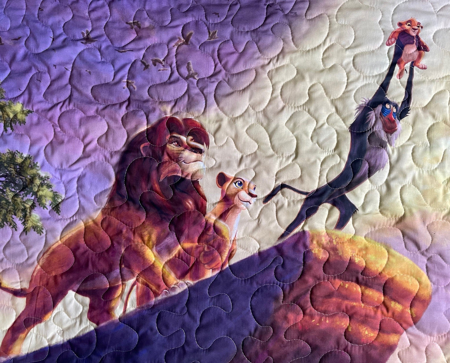 THE LION KING PRIDE ROCK DIGITAL PRINT INSPIRED QUILTED BLANKET