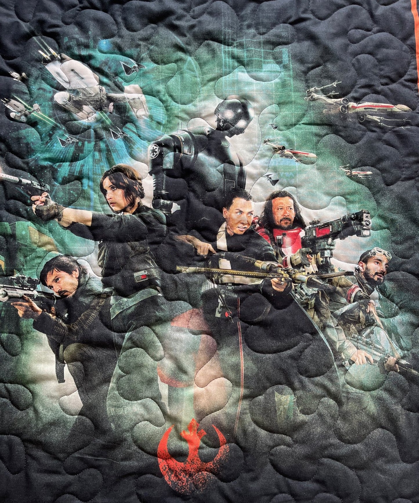 Star Wars Rogue One Heroes Inspired Quilted Blanket