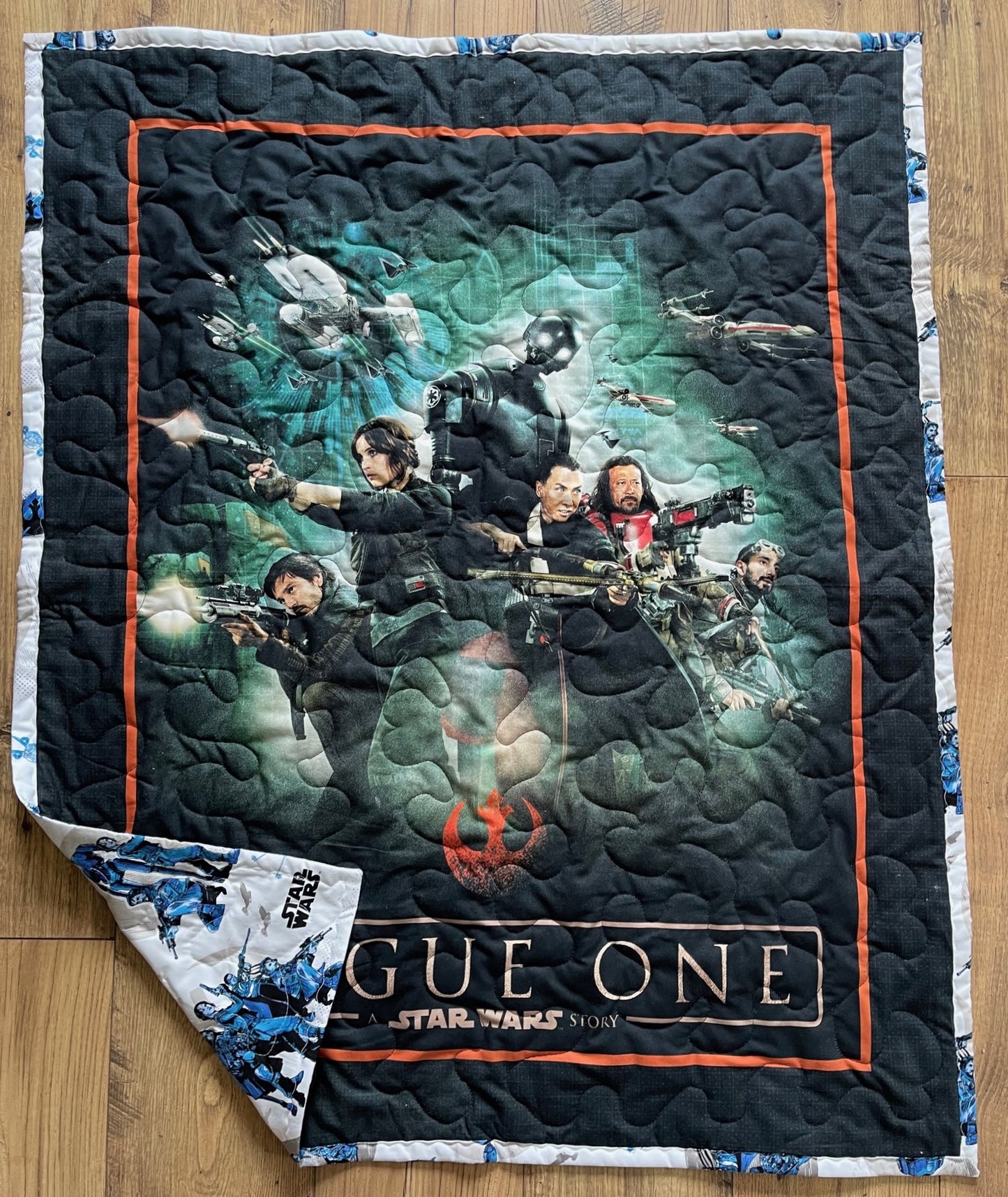 Star Wars Rogue One Heroes Inspired Quilted Blanket