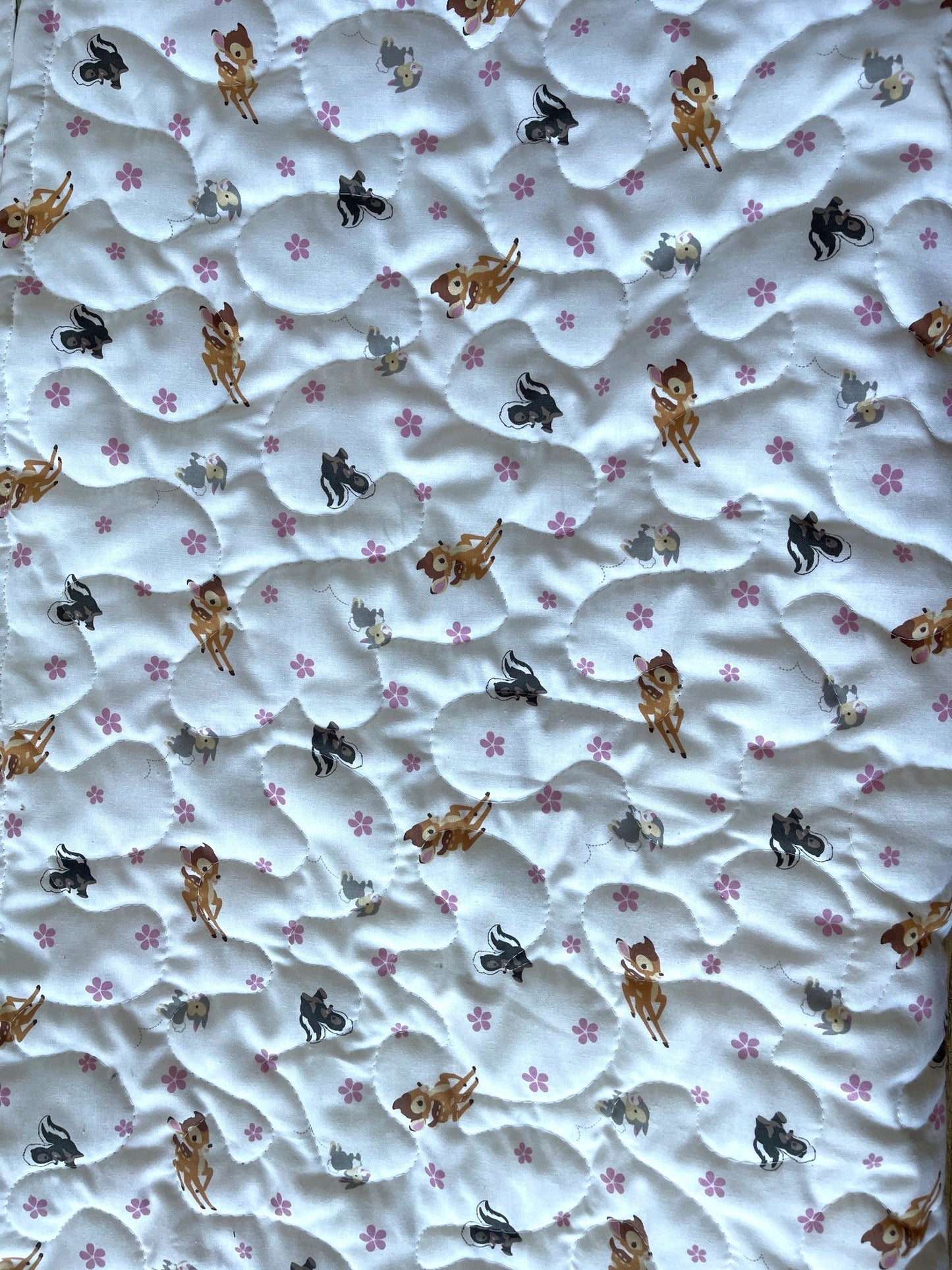 CLASSIC BAMBI THUMPER FLOWER IN THE MEADOW 36"X44" QUILTED BLANKET