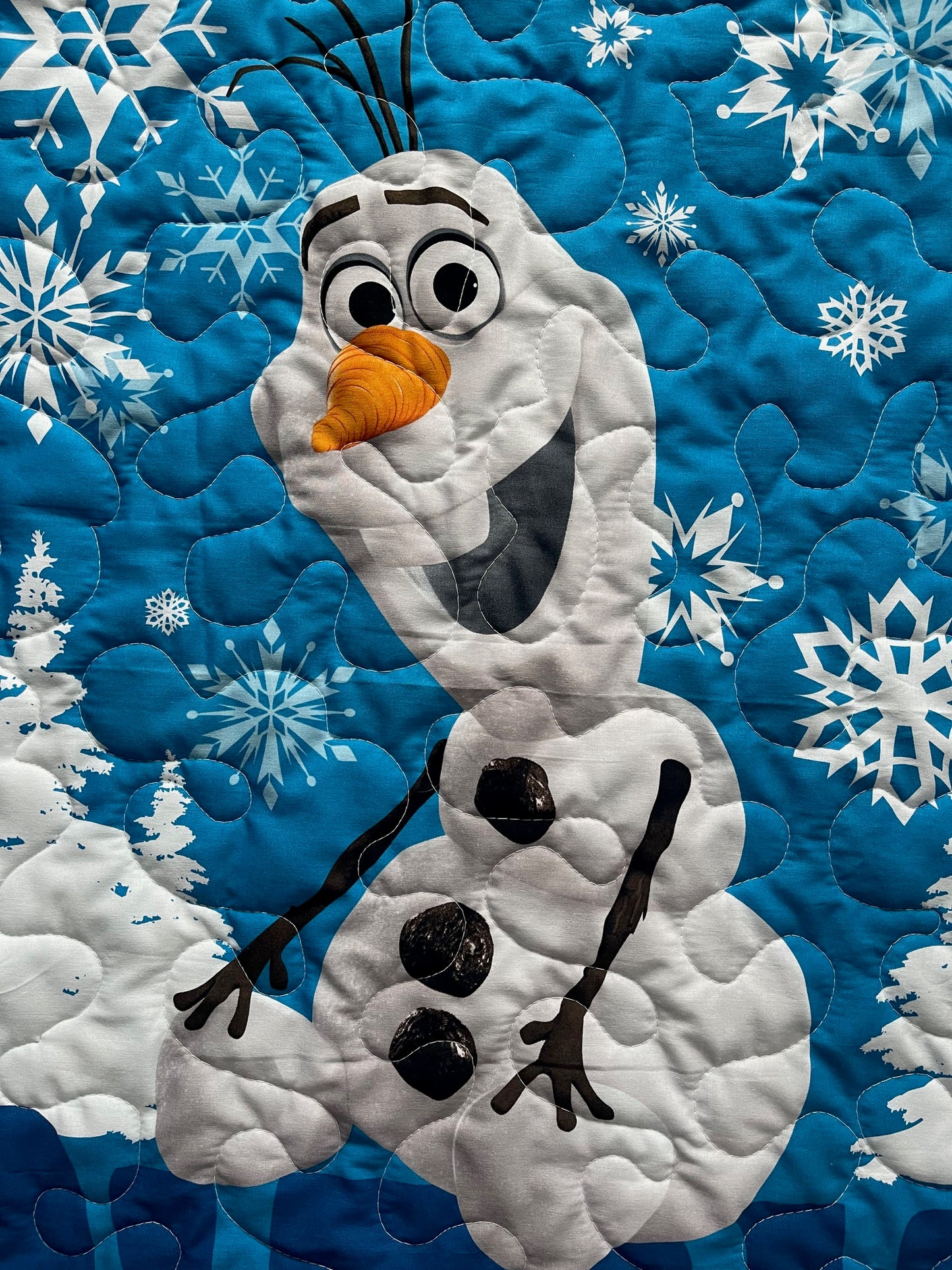 OLAF FROZEN SNOWMAN INSPIRED QUILTED BLANKET