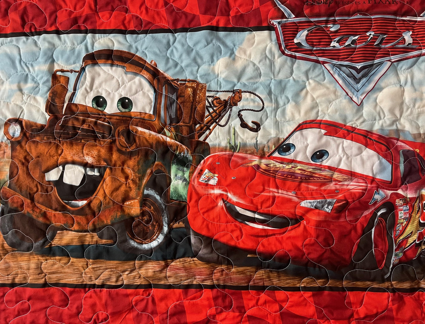CARS LIGHTNING MC QUEEN 95 MATER INSPIRED Quilted Blanket