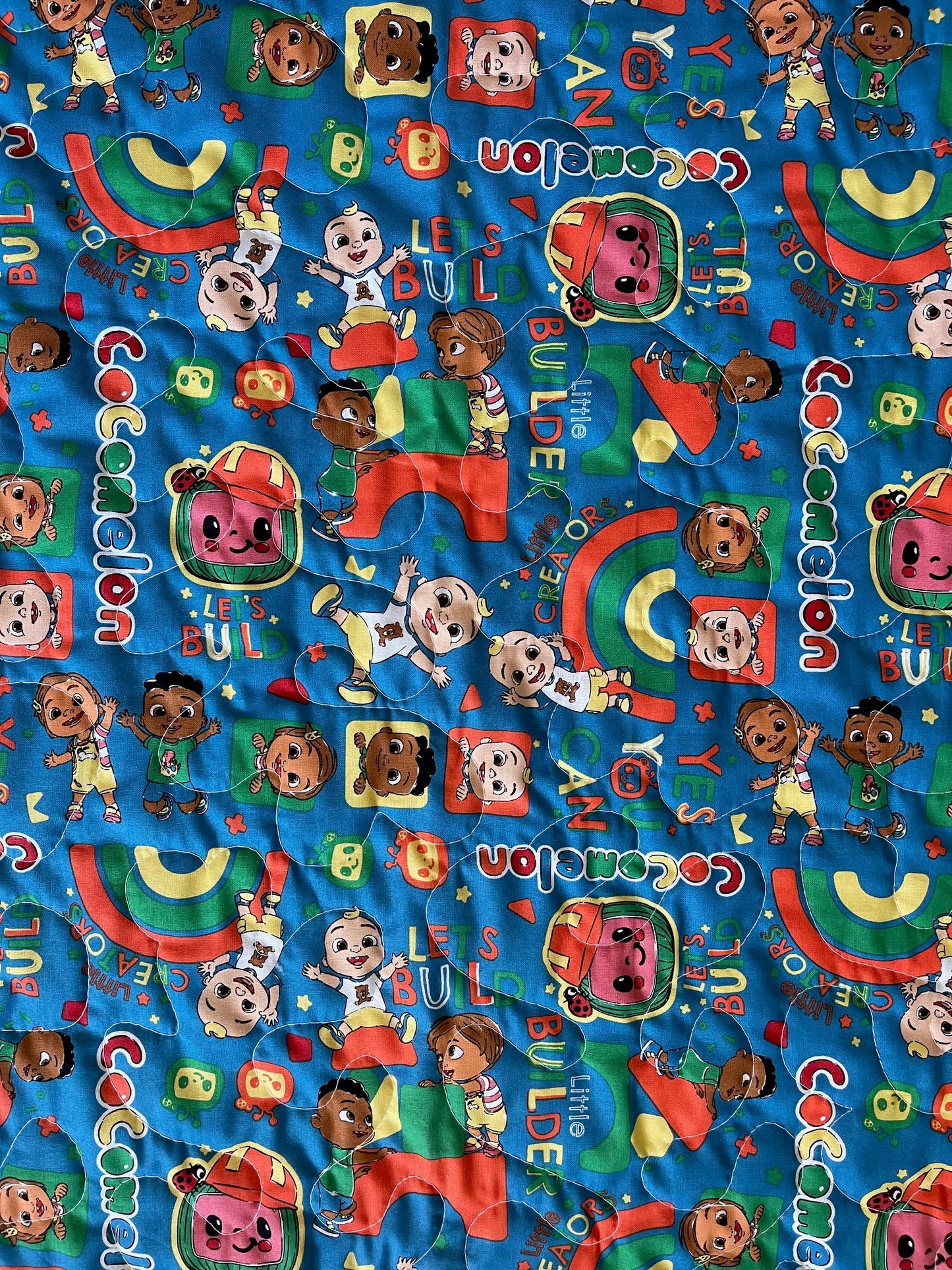 COLORFUL COCOMELON CARTOON INSPIRED QUILTED BLANKET